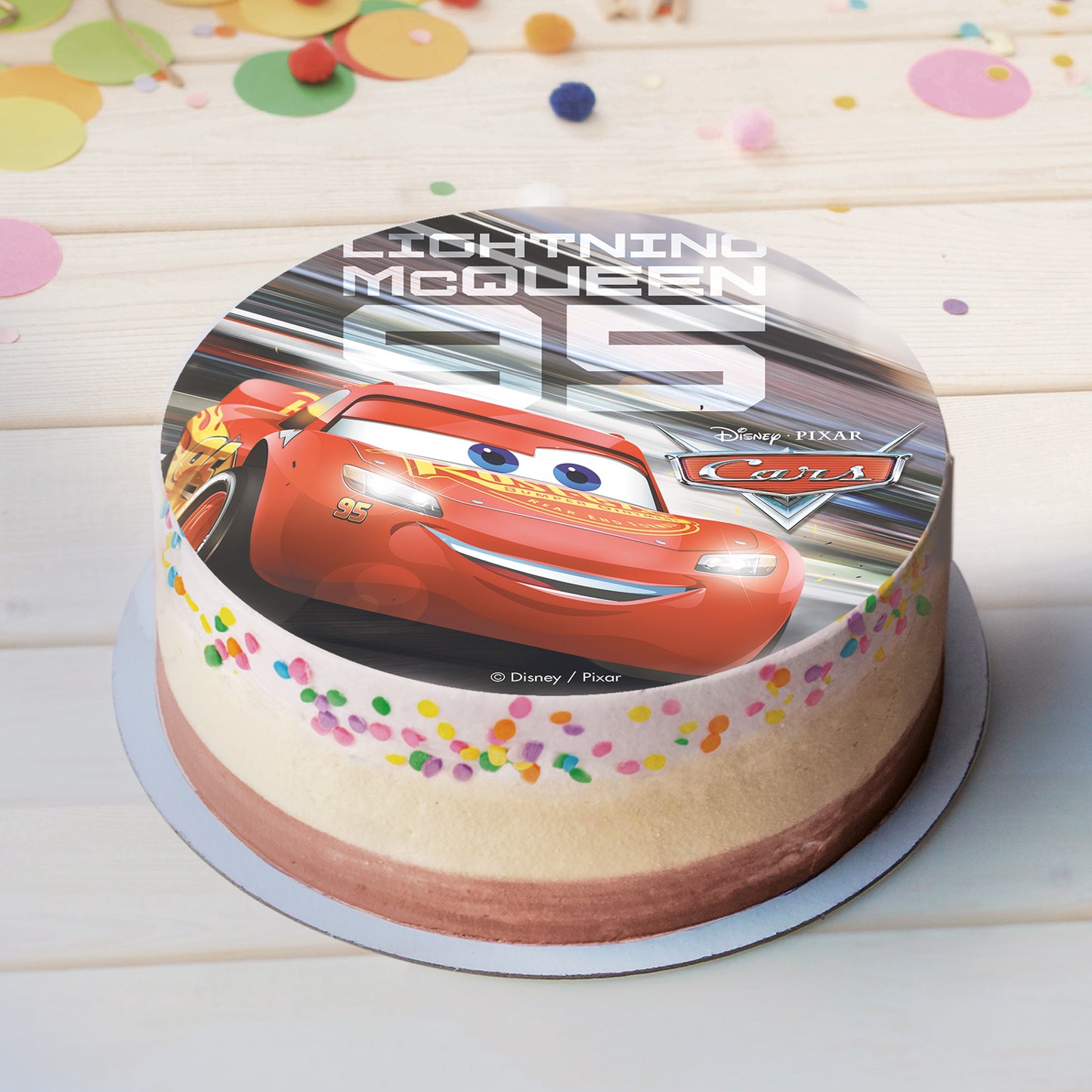 DISCO CIALDA PER TORTA CARS-3 20CM