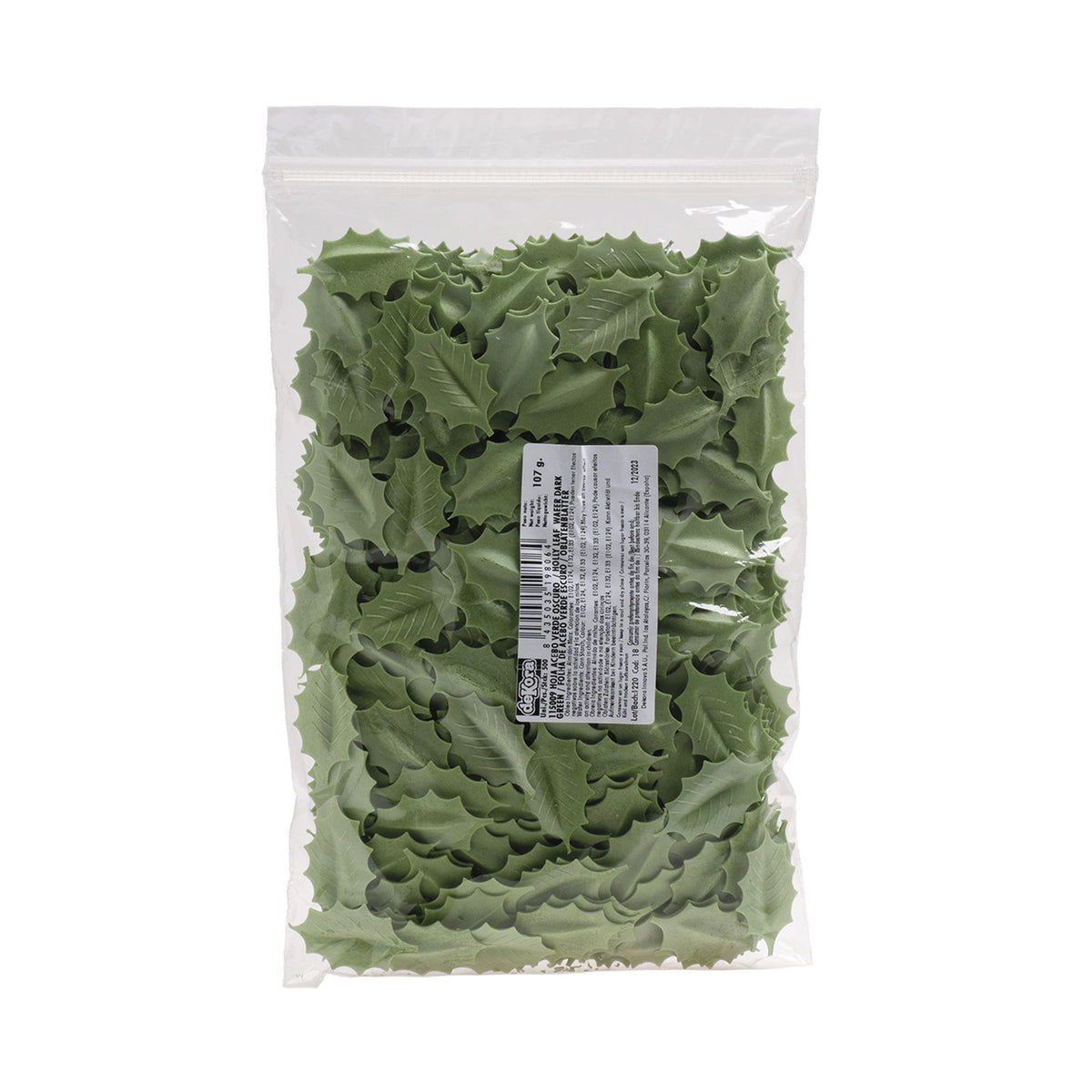 500 HOJA ACEBO VERDE OSCURO GRANDE