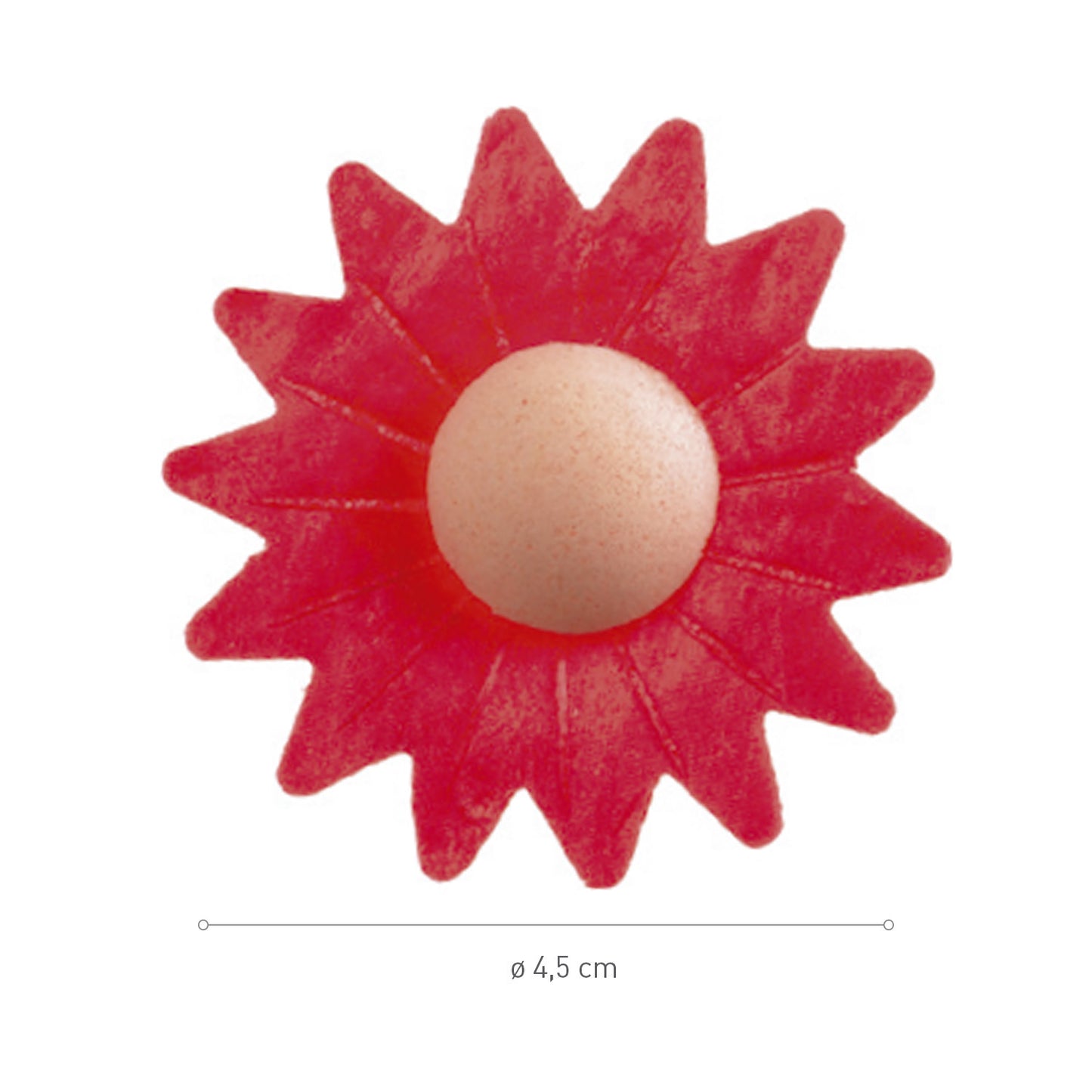 RED DAISY WAFER FLOWER 4,5CM