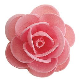 PINK ROSE WAFER FLOWER 4,5CM