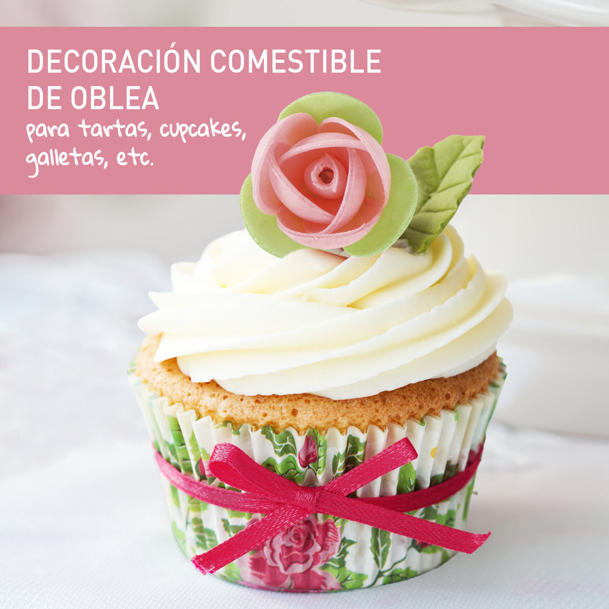 140 ROSAS CON FOGLIA VERDE 3,5 CM