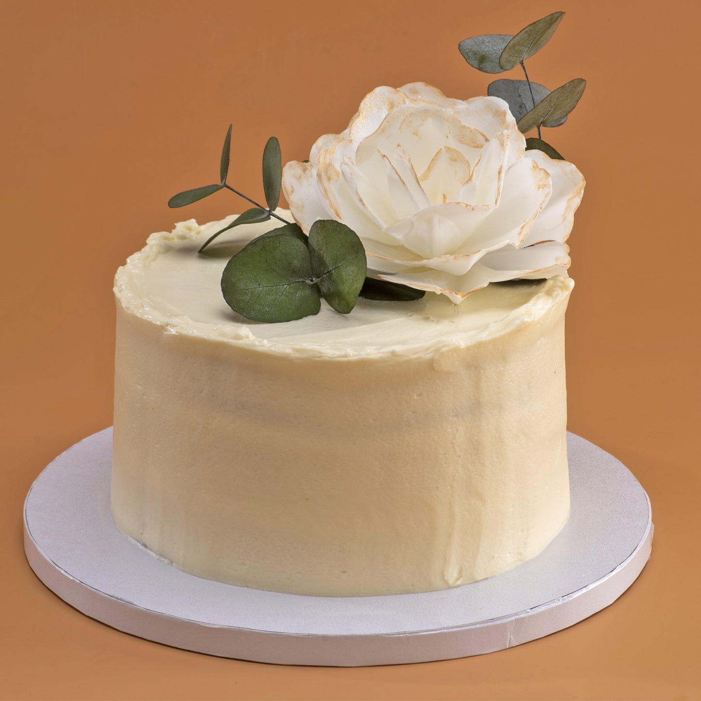 BOLACHA ARTÍSTICA ROSA COR DOURADA 12CM