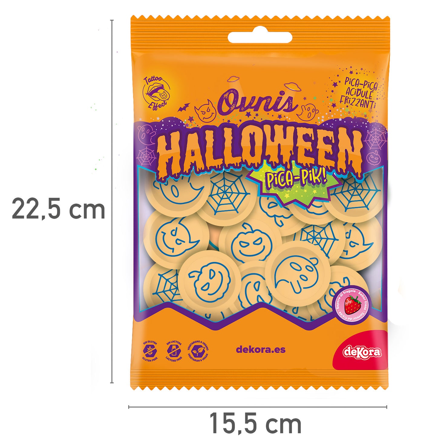 UFOS AZYME FARCIS DE PICA PICA TATTOO HALLOWEEN 39GR