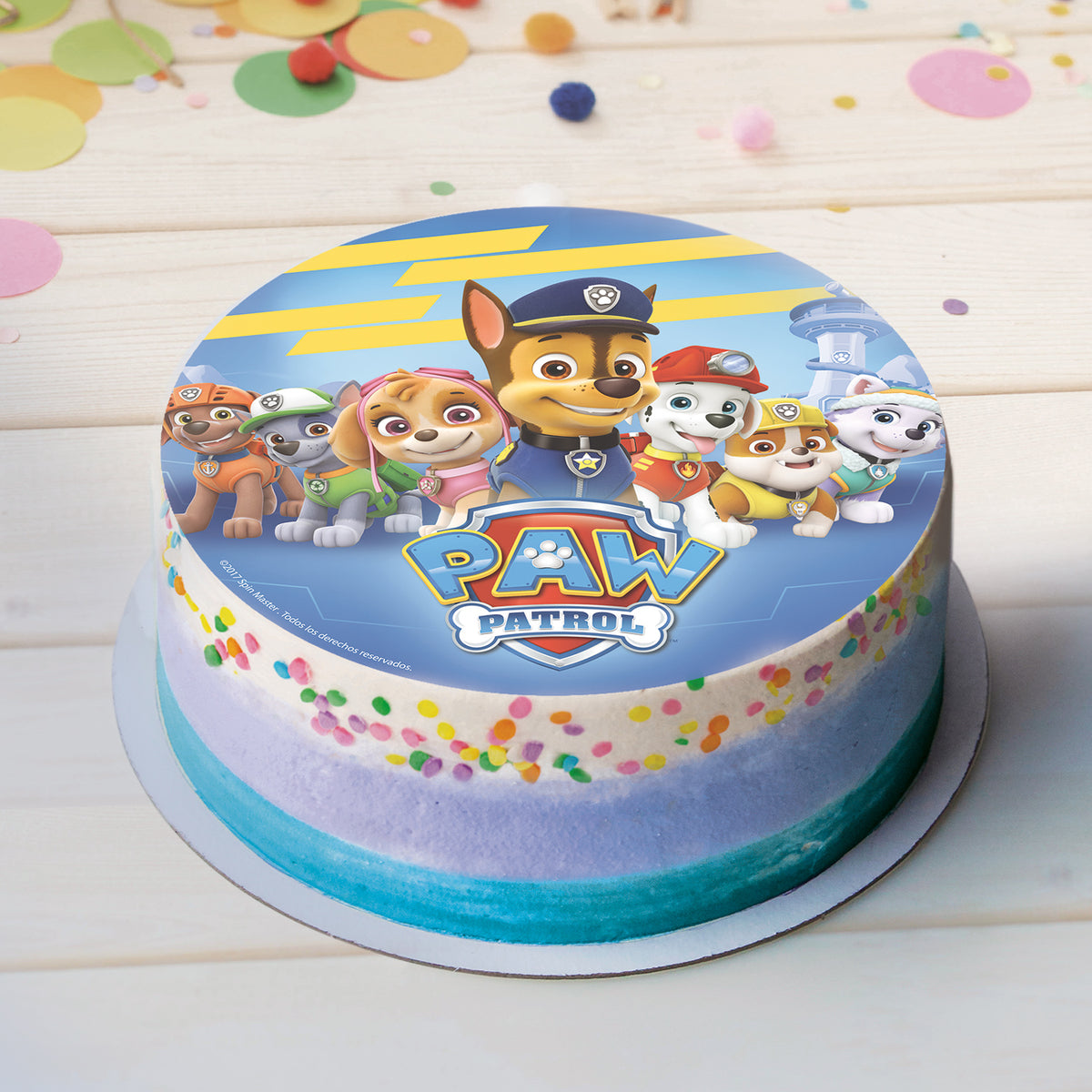 BOX 6 PAW PATRULLA WAFER CAKE DECORATING DISCS 20CM
