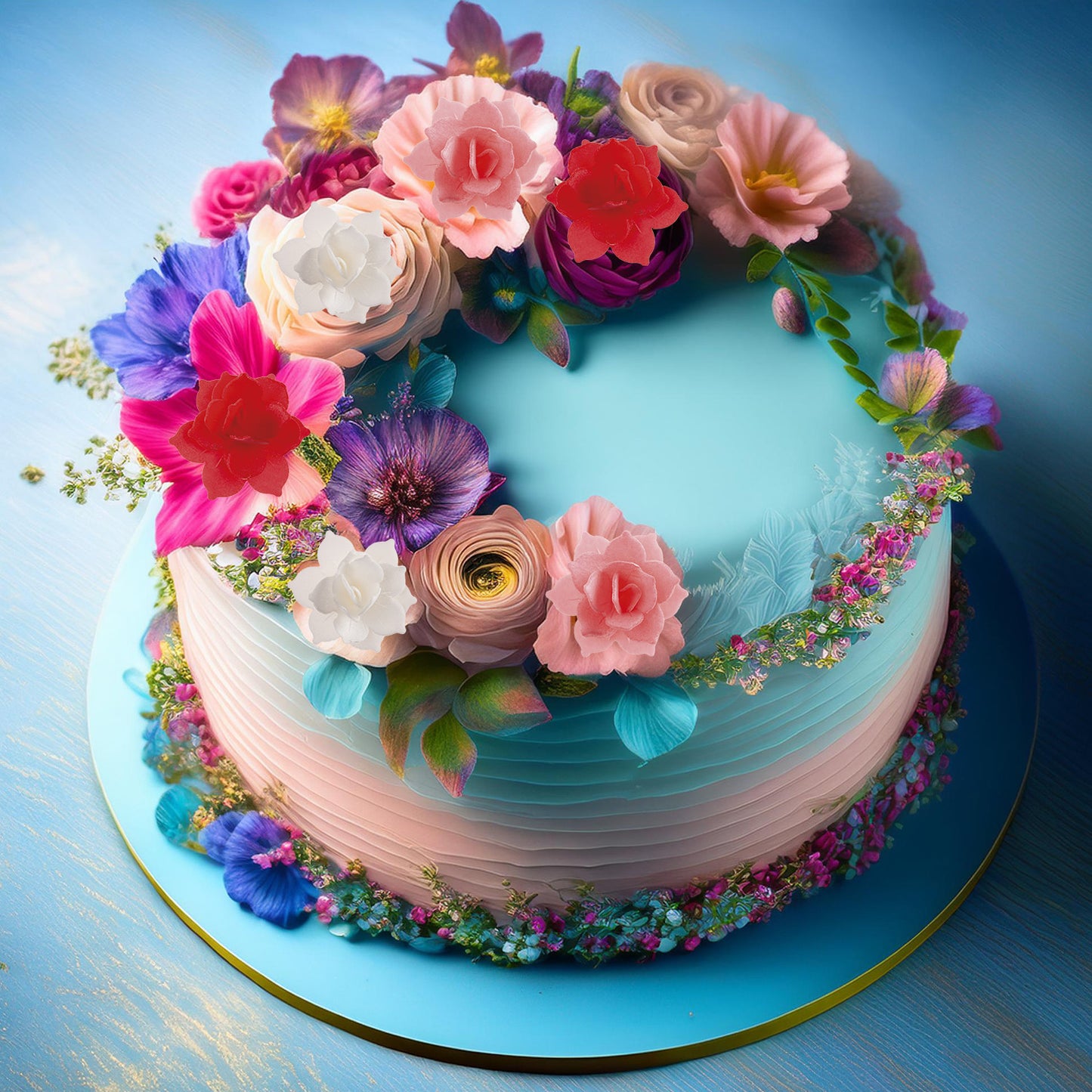 8 BOLACHA MINI NENUFAR VERMELHA/ROSA 4,5CM