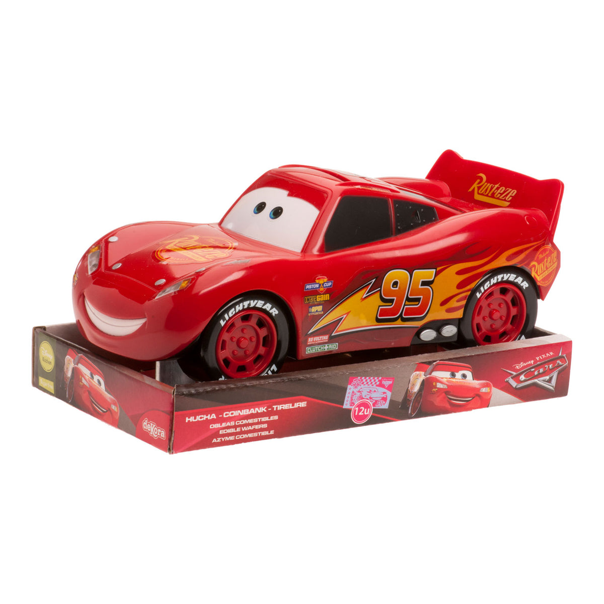 SALVADANAIO CARS CON BANCONOTE DI CIALDA COMMESTIBILE 10GR