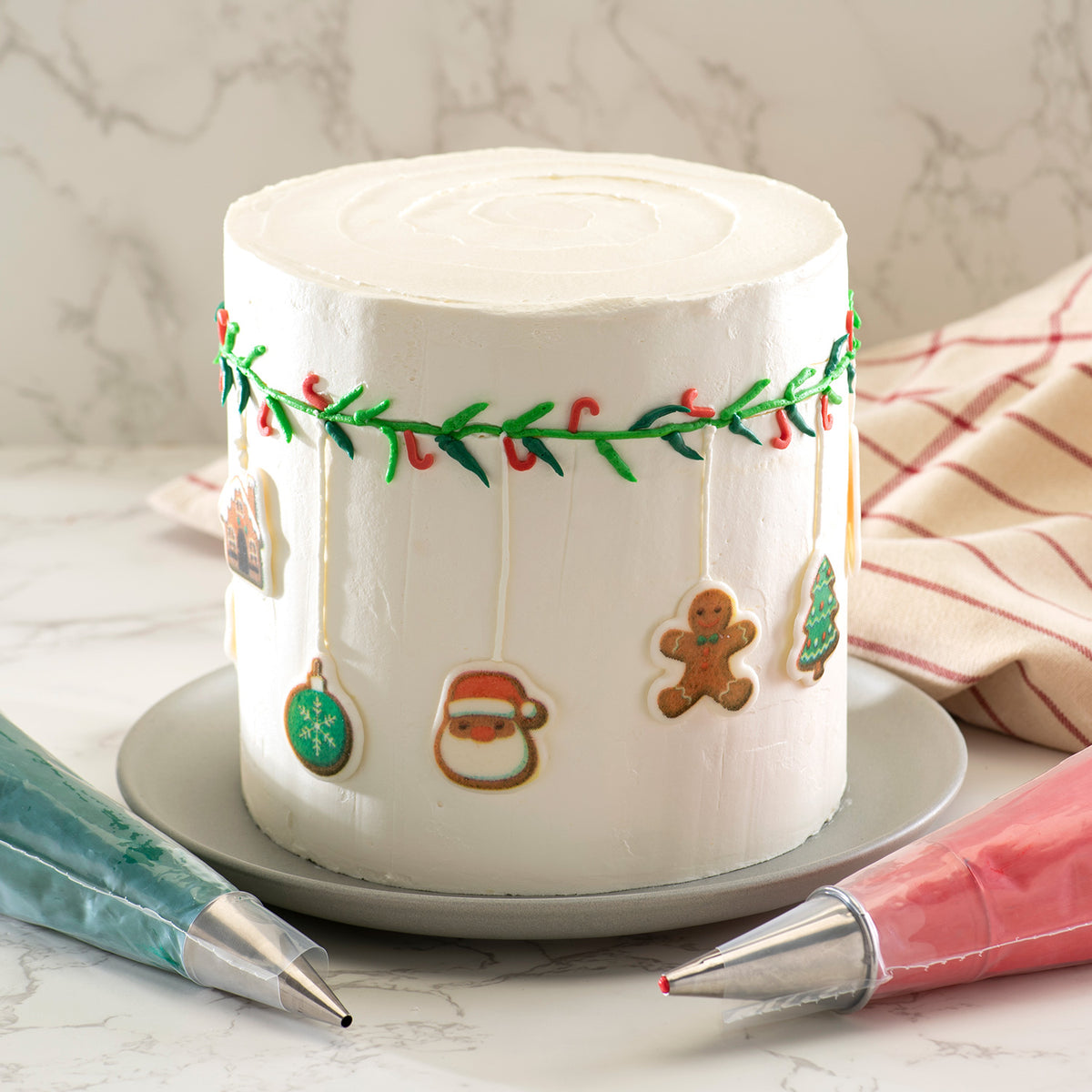 SOFT SUGAR DECORATION 2D CHRISTMAS 18 MODELS 3.1 X 3.6 CM