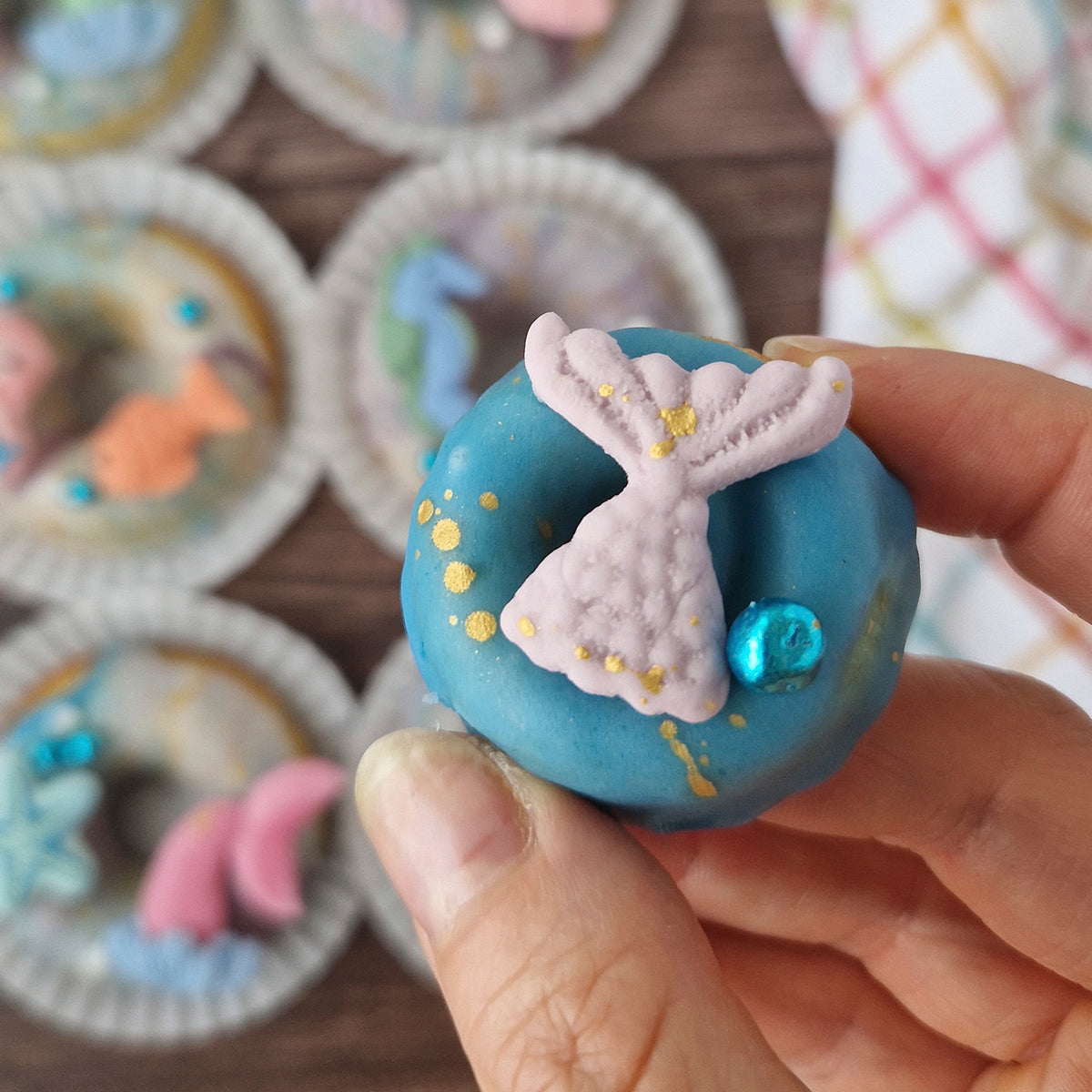 SUGAR DECORATION 2D MERMAIDS 7 DESIGNS