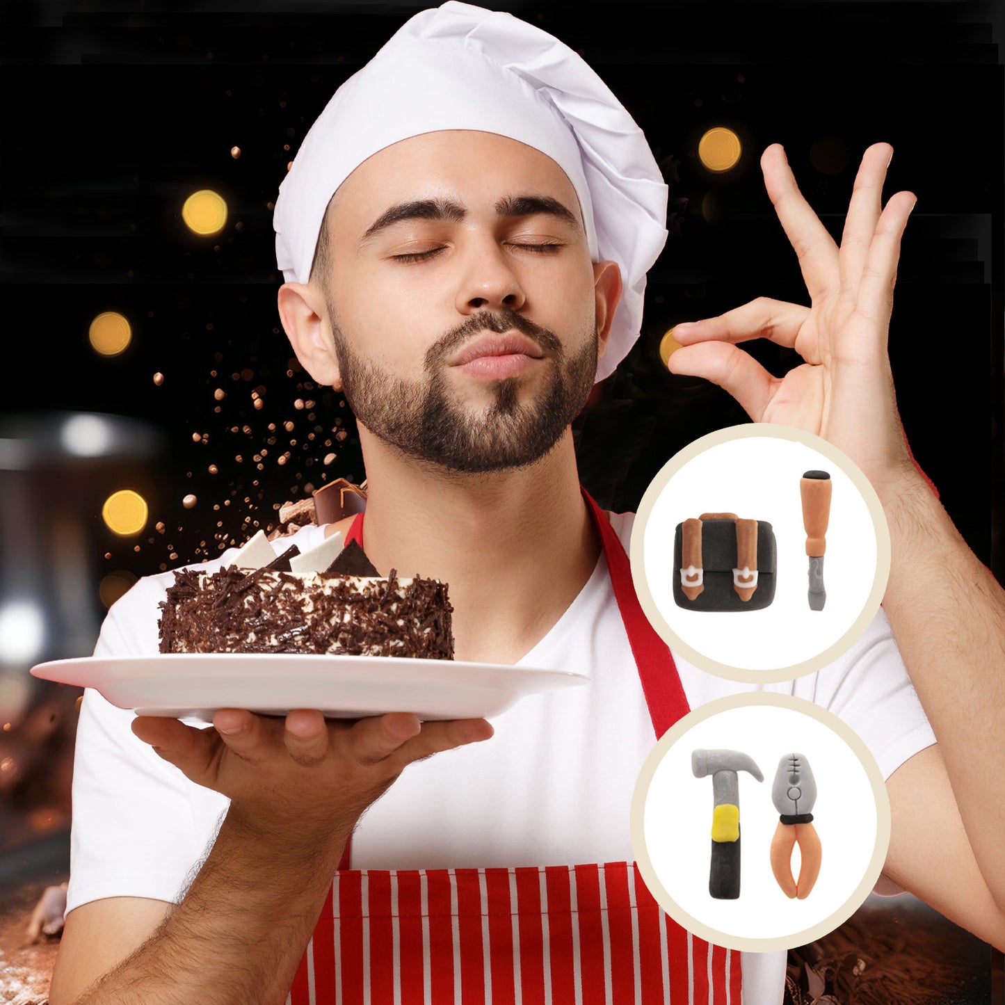 2D SUGAR DECORATION TOOLS 4 MODELS 24 UNITS