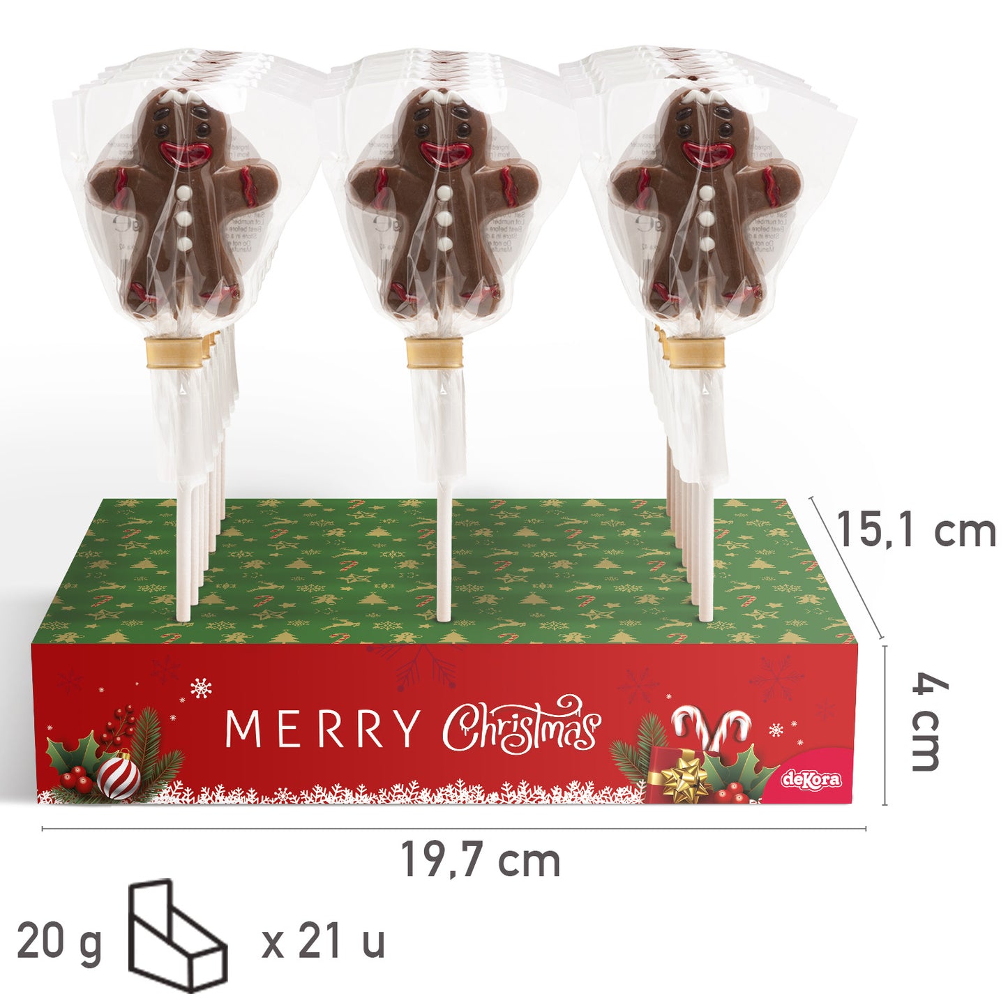 PIRULITOS DE CHOCOLATE DE LEITE GINGERBREAD 20GR