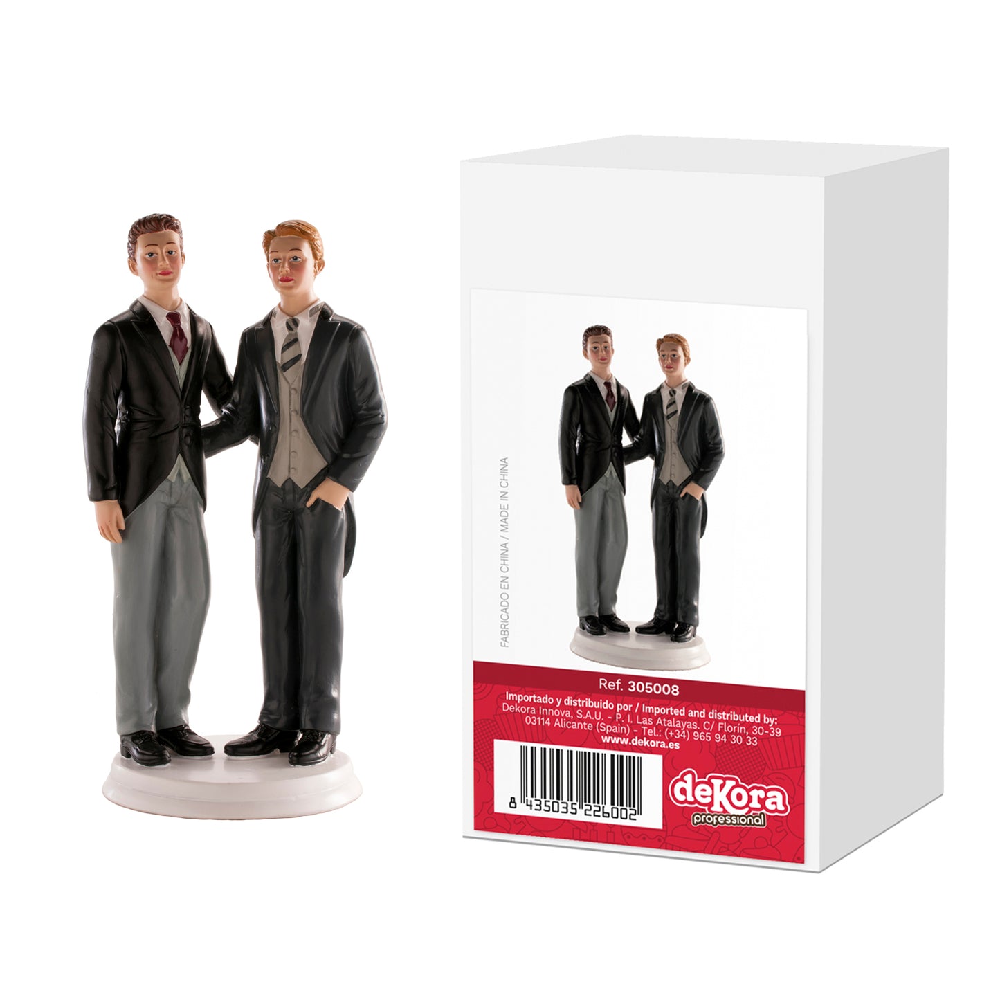 MARIÉS COUPLE GAY ENLACÉS 19 cm