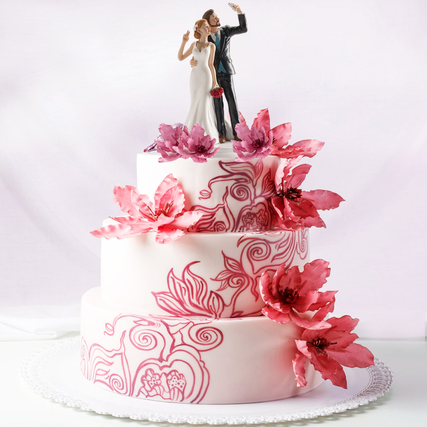 COUPLE DE MARIAGE SELFIE 20 CM