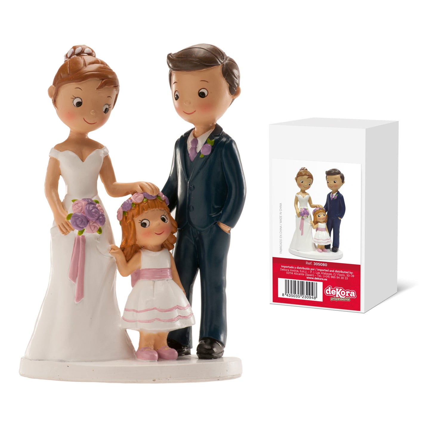 COUPLE DE MARIAGE "AVEC FILLE" 16 CM