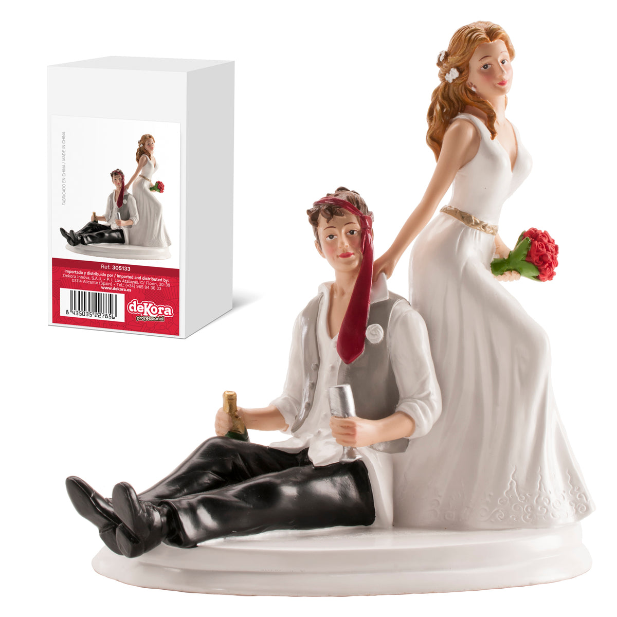 PAREJA BODA BEBIDOS 20CM