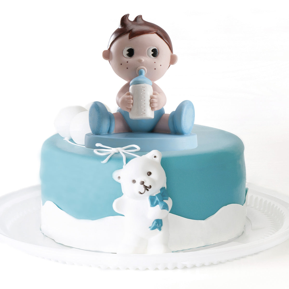 FIGURA BOLO BATISMO CRIANÇA COM GARRAFA 10-11CM
