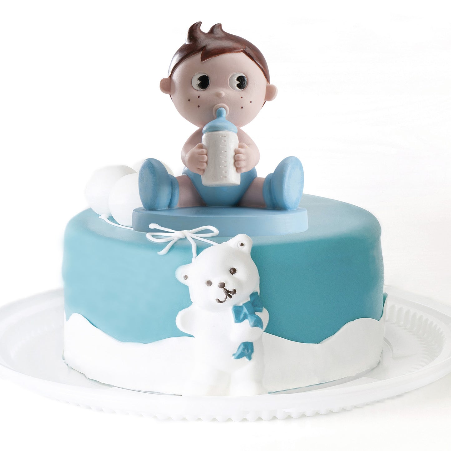FIGURA BOLO BATISMO CRIANÇA COM GARRAFA 10-11CM