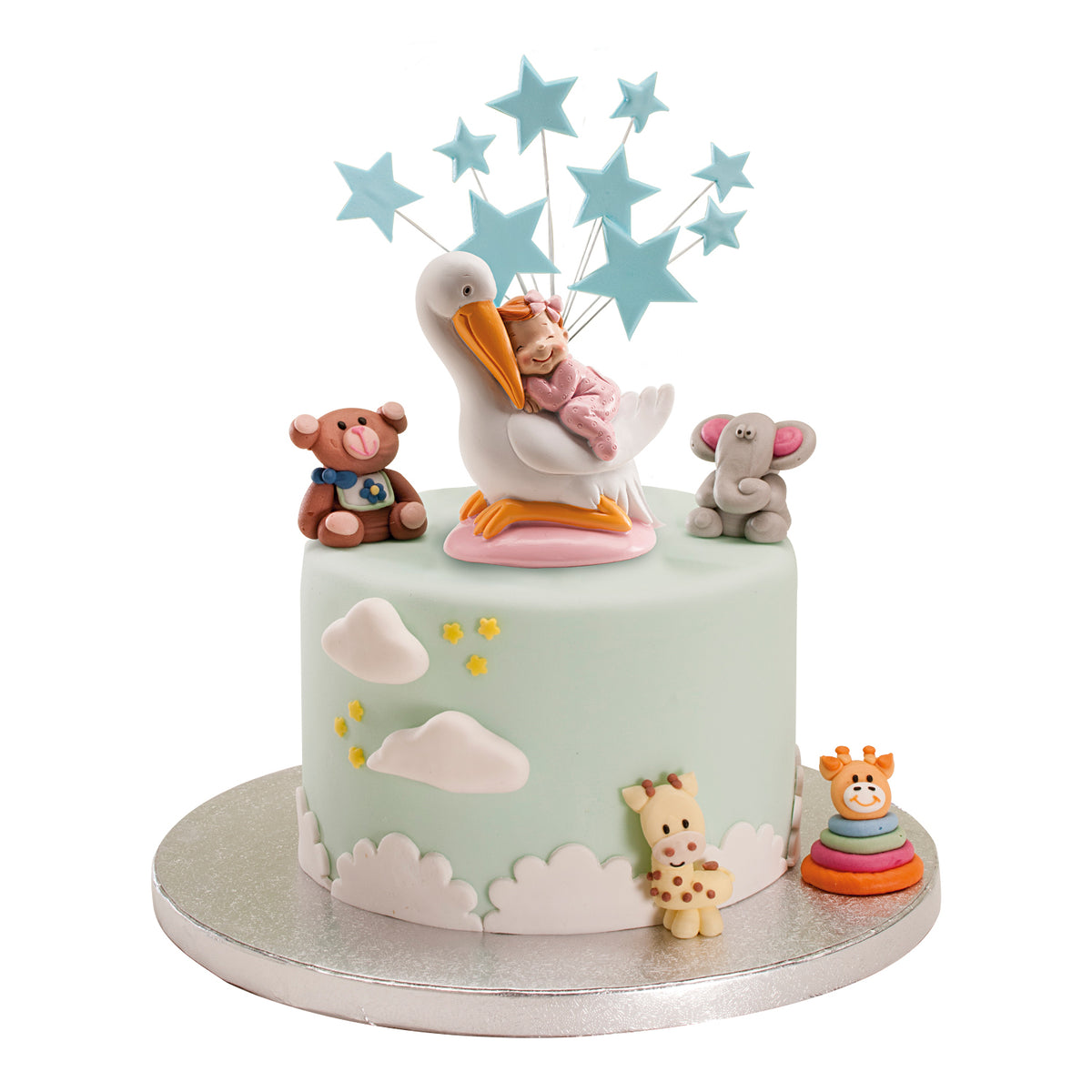 BÂpt-brEME CIGOGNE ASLLEP ROSE 10CM
