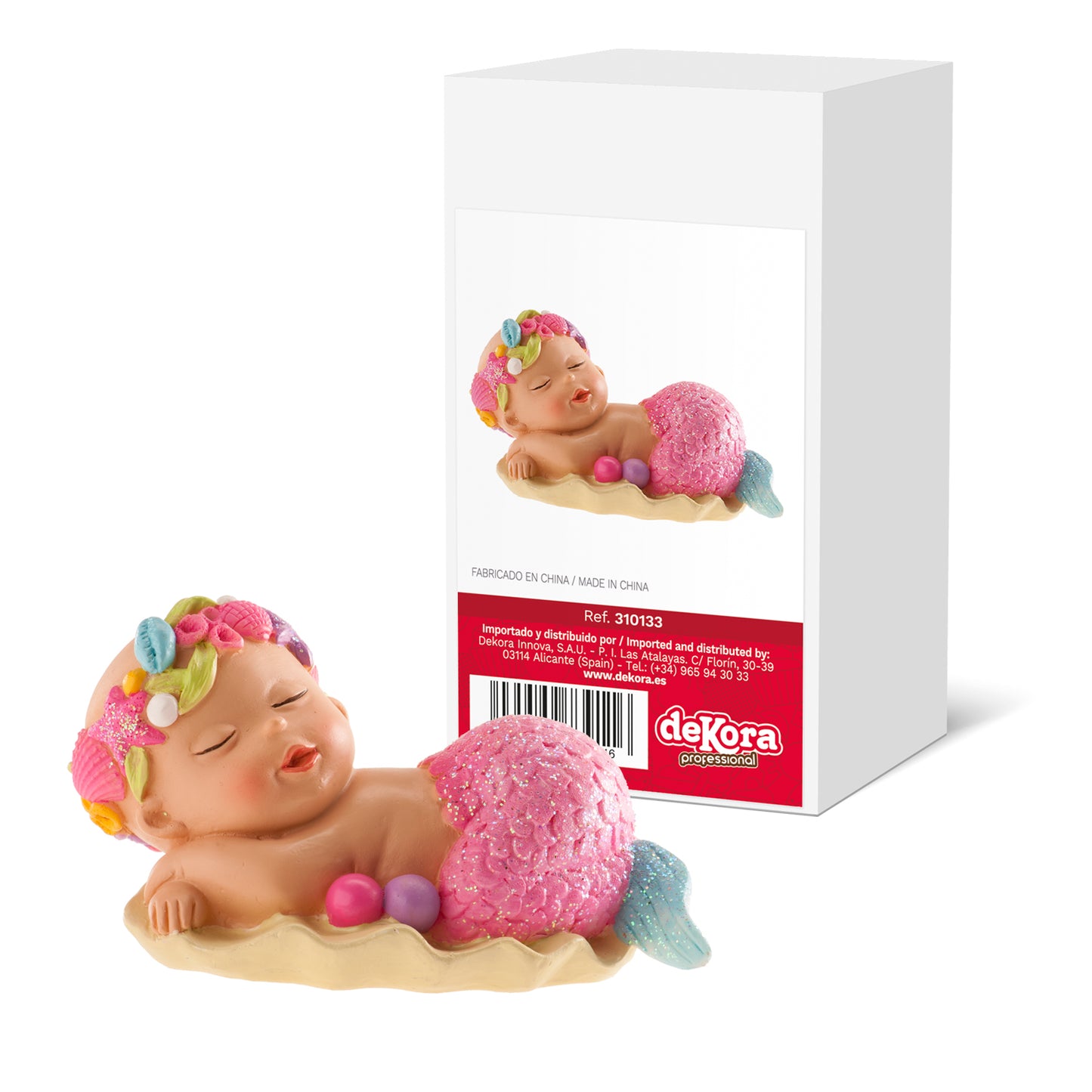 CAKE CHRISTENING FIGURINE GIRL LITTLE MERMAID 10 CM