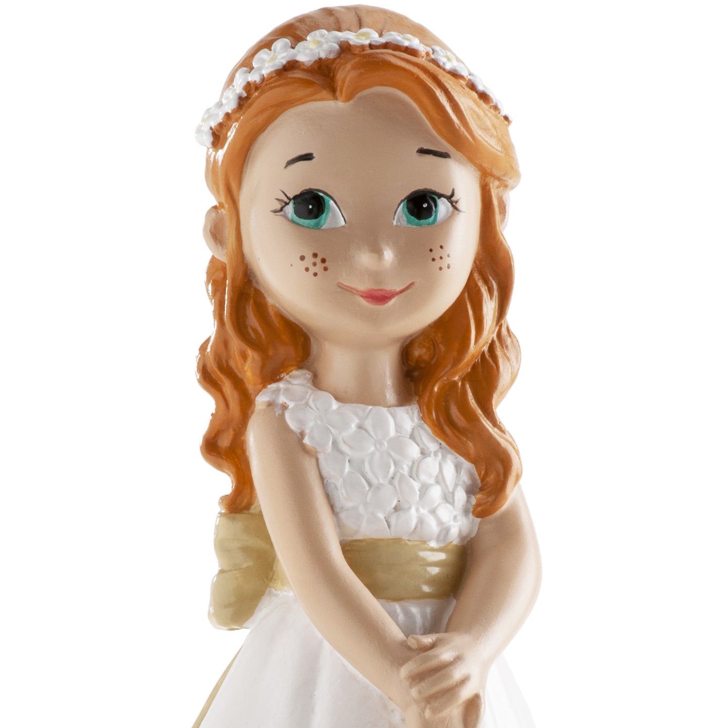 FIGURINE GÂTEAU COMMUNION FILLE PIEDS NUS 13 CM