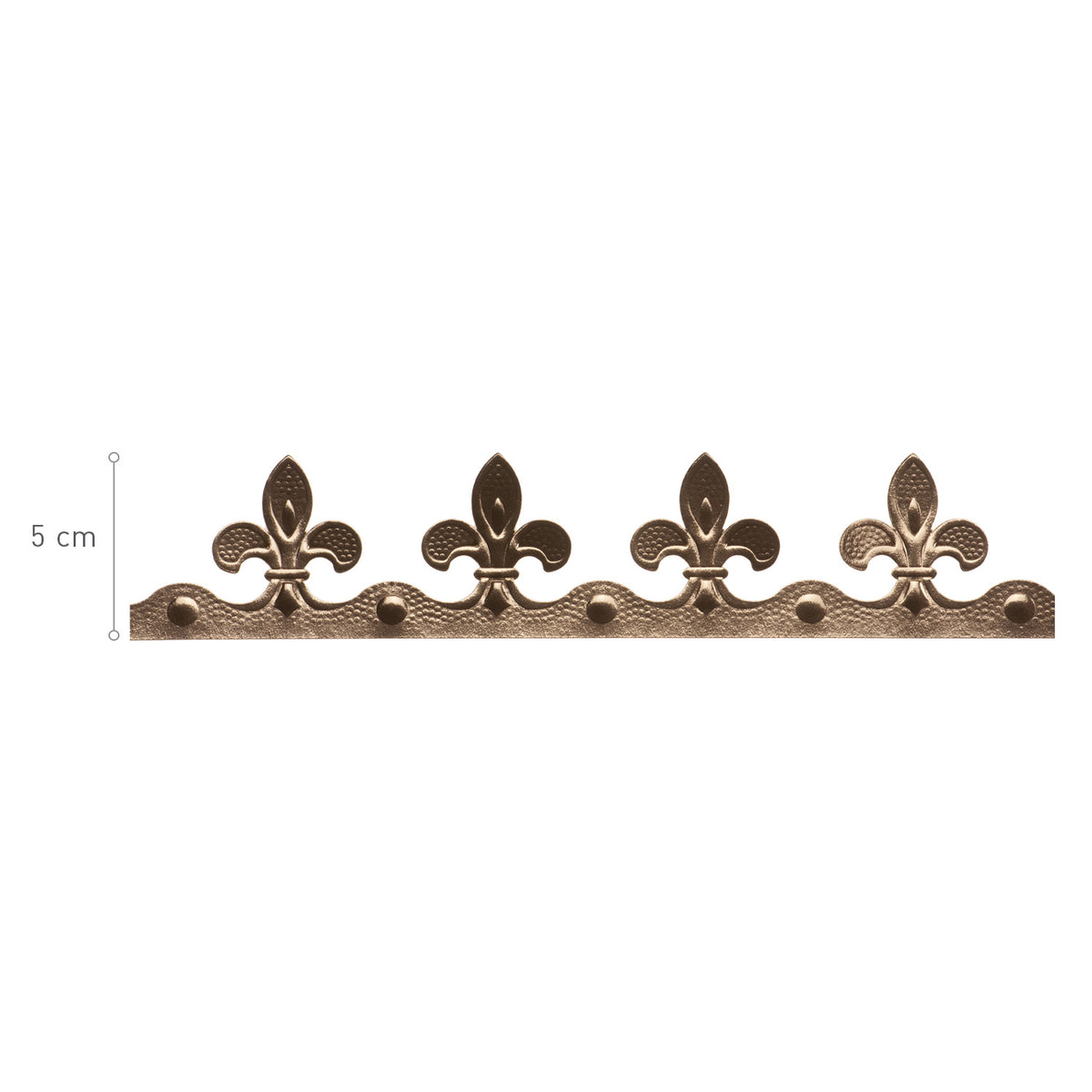 COURONNE DORÉE FLEUR DE LYS 50X5.5CM