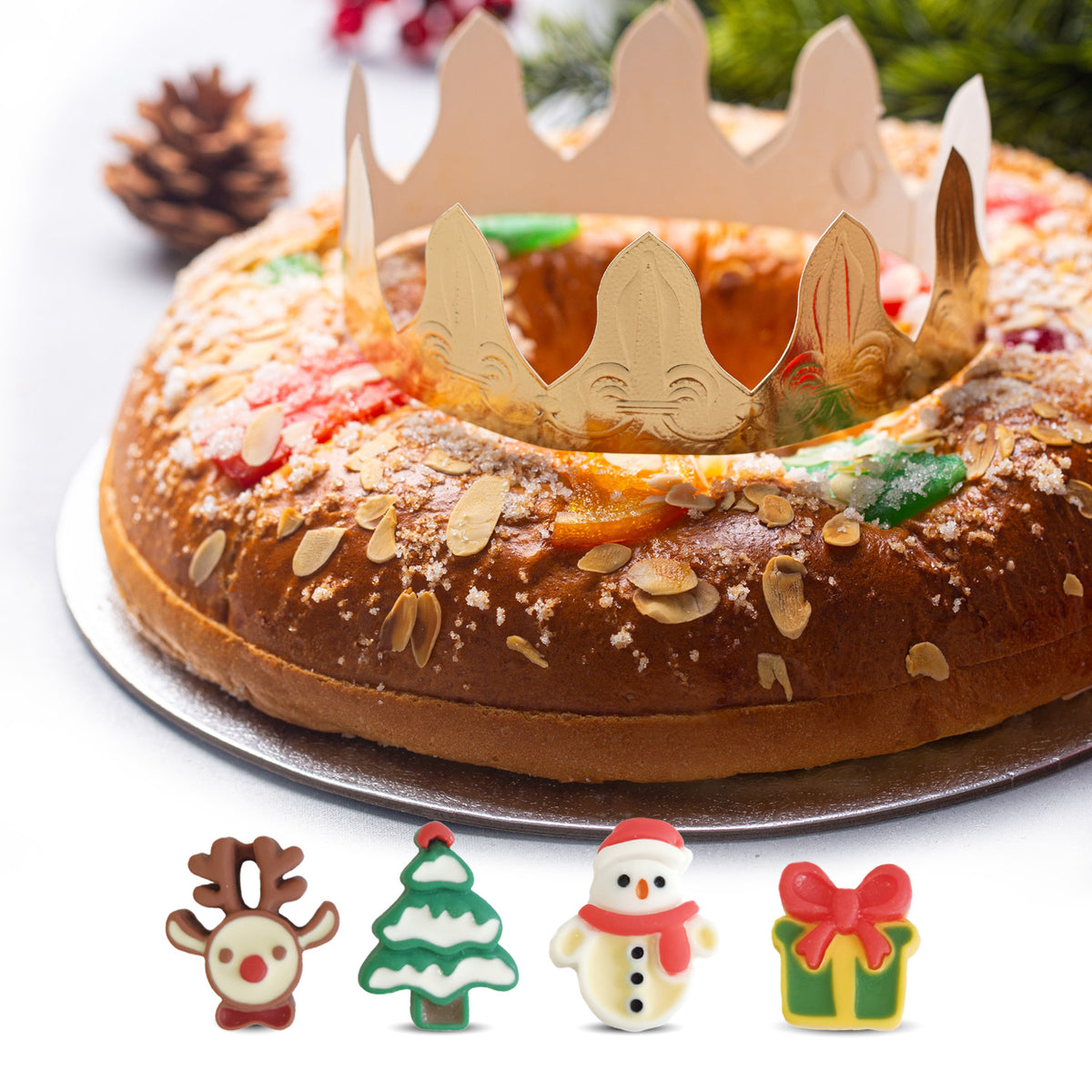 FIGURAS ROSCÓN 2D NAVIDAD PLÁSTICO 2.5CM - 3CM