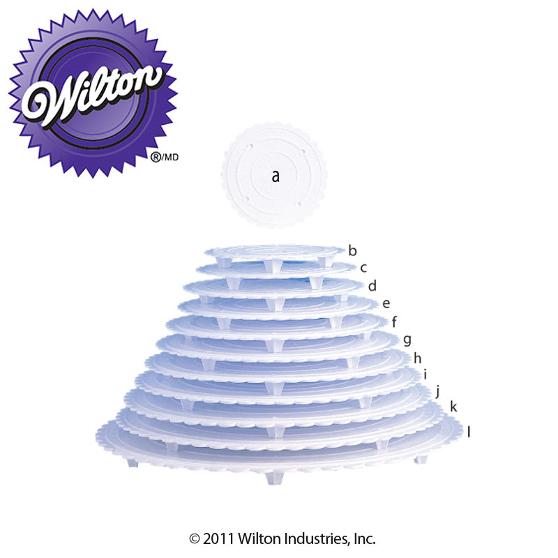 WILTON PLASTIC PLATES 40CM WEDDING CAKES