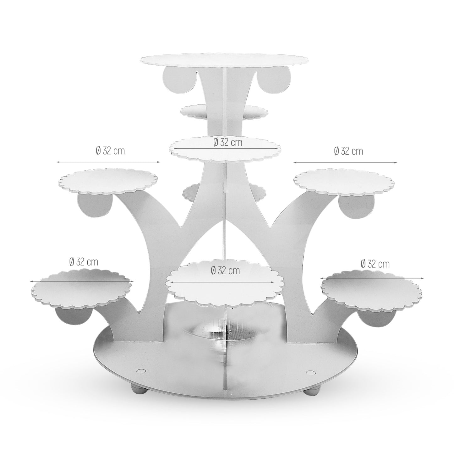 SOPORTE TARTA NINFEA 8PL.32CM