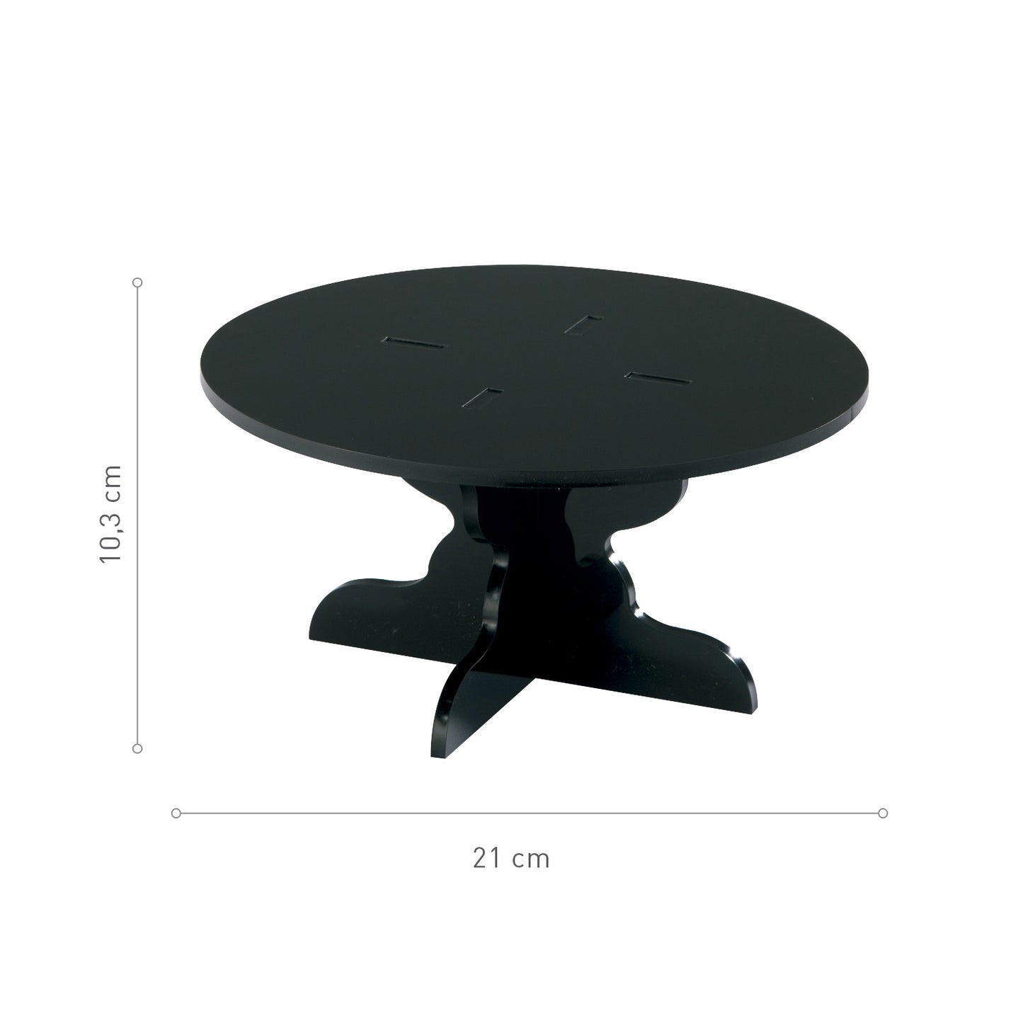 MINI PRÉSENTOIR NOIR PLEXIGLAS Ø 210MM H 103MM
