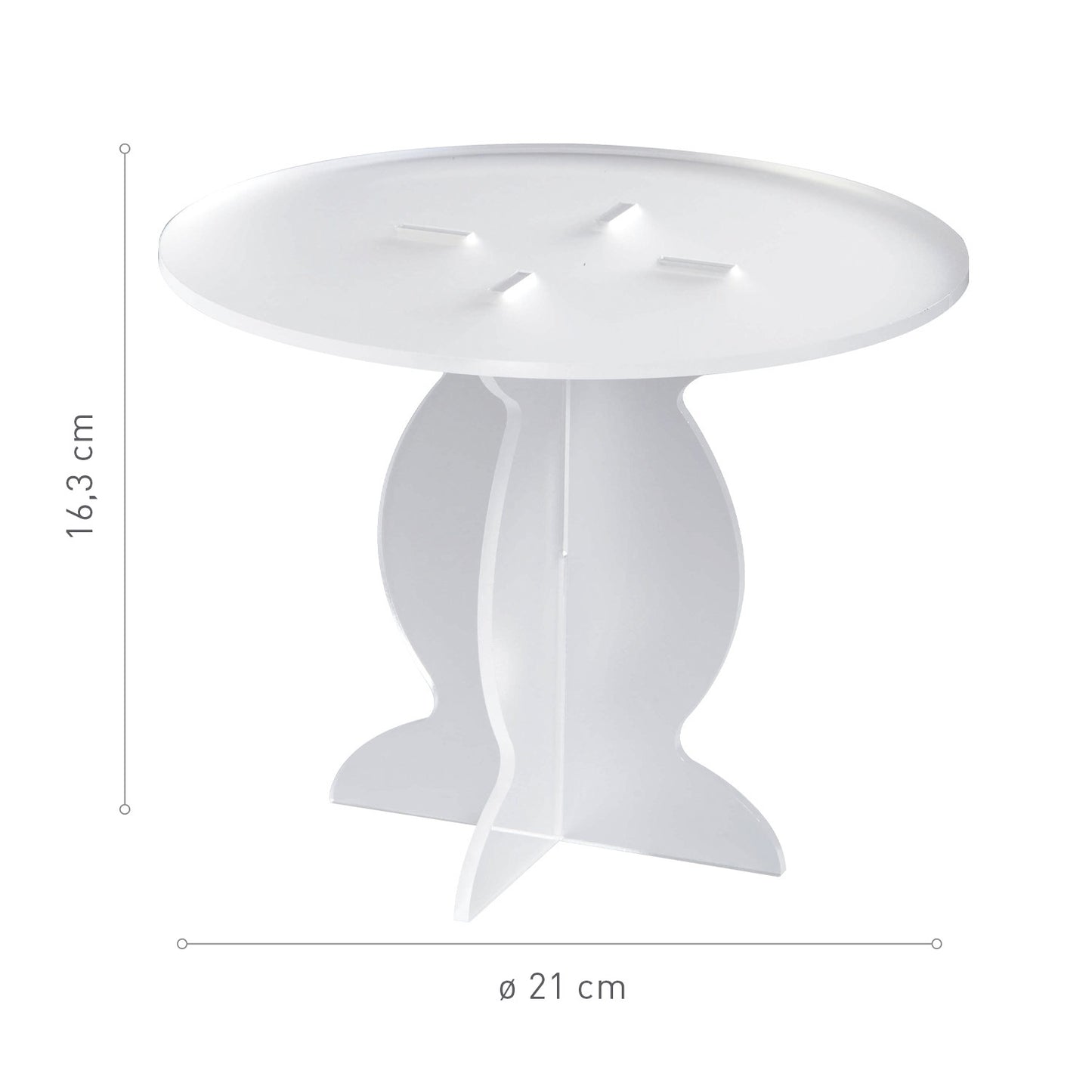 MINI ALZATA NERA PLEXIGLAS Ø 210MM H 163MM