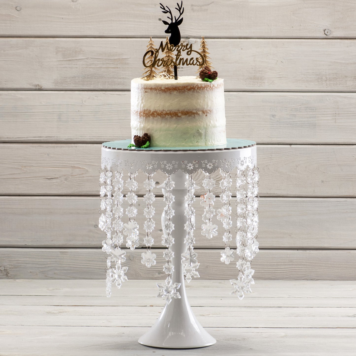 ROUND CAKE STAND WITH DIAMONDS 25 CM