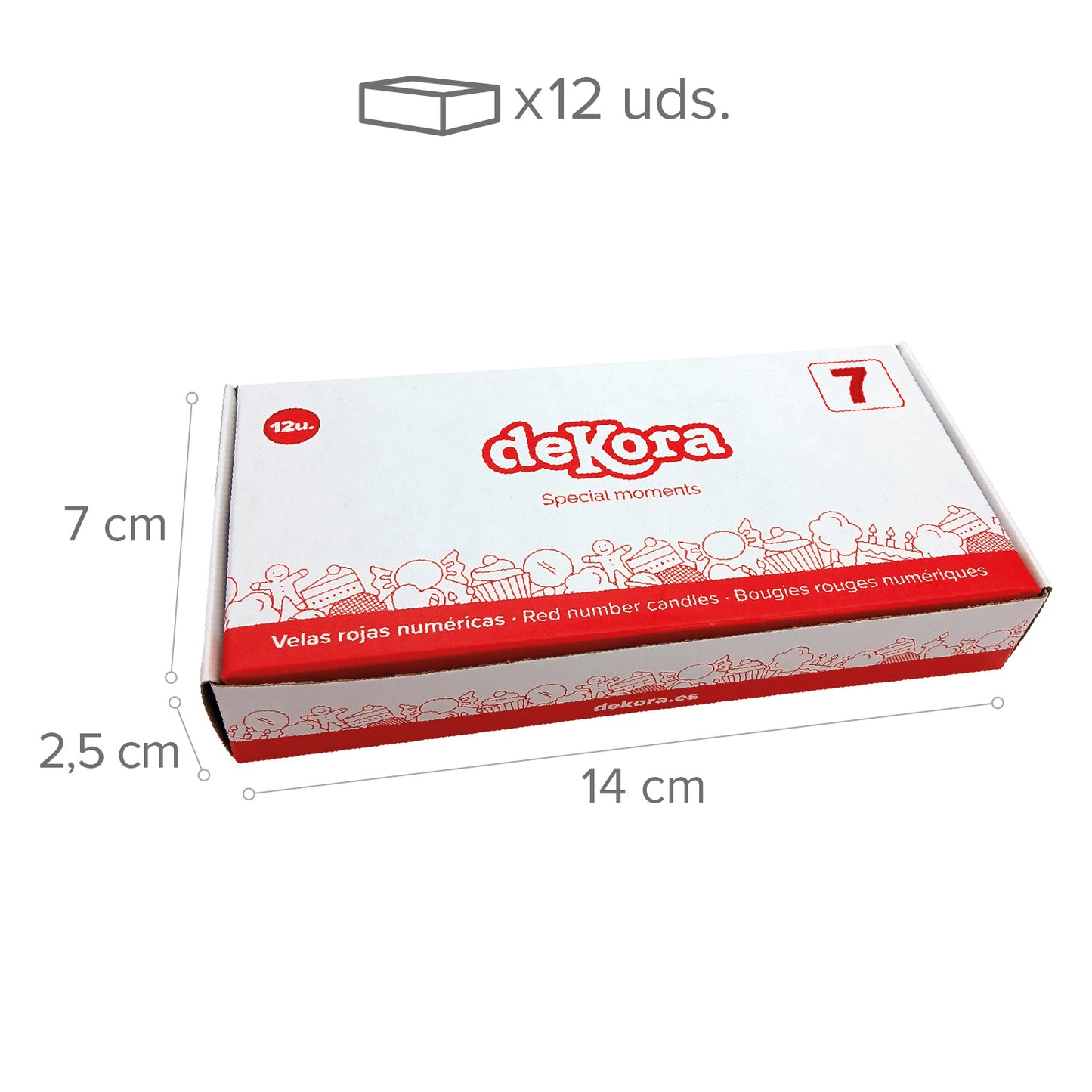 12 CANDELINE NUMERO 7 HELVET