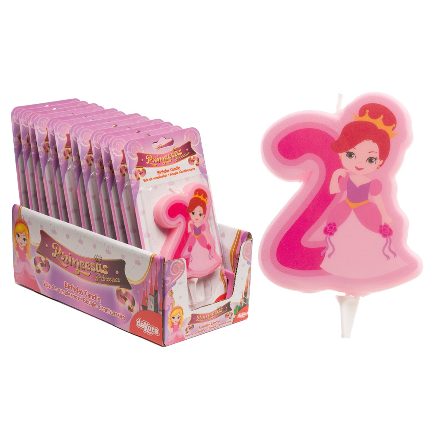 EXPOSITOR 12 VELAS 2D PRINCESA Nº 2-7 CM