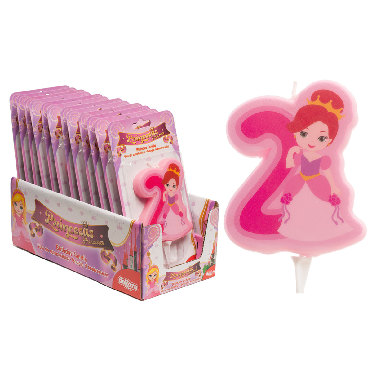 EXPOSITOR 12 VELAS 2D PRINCESA Nº 2-7 CM