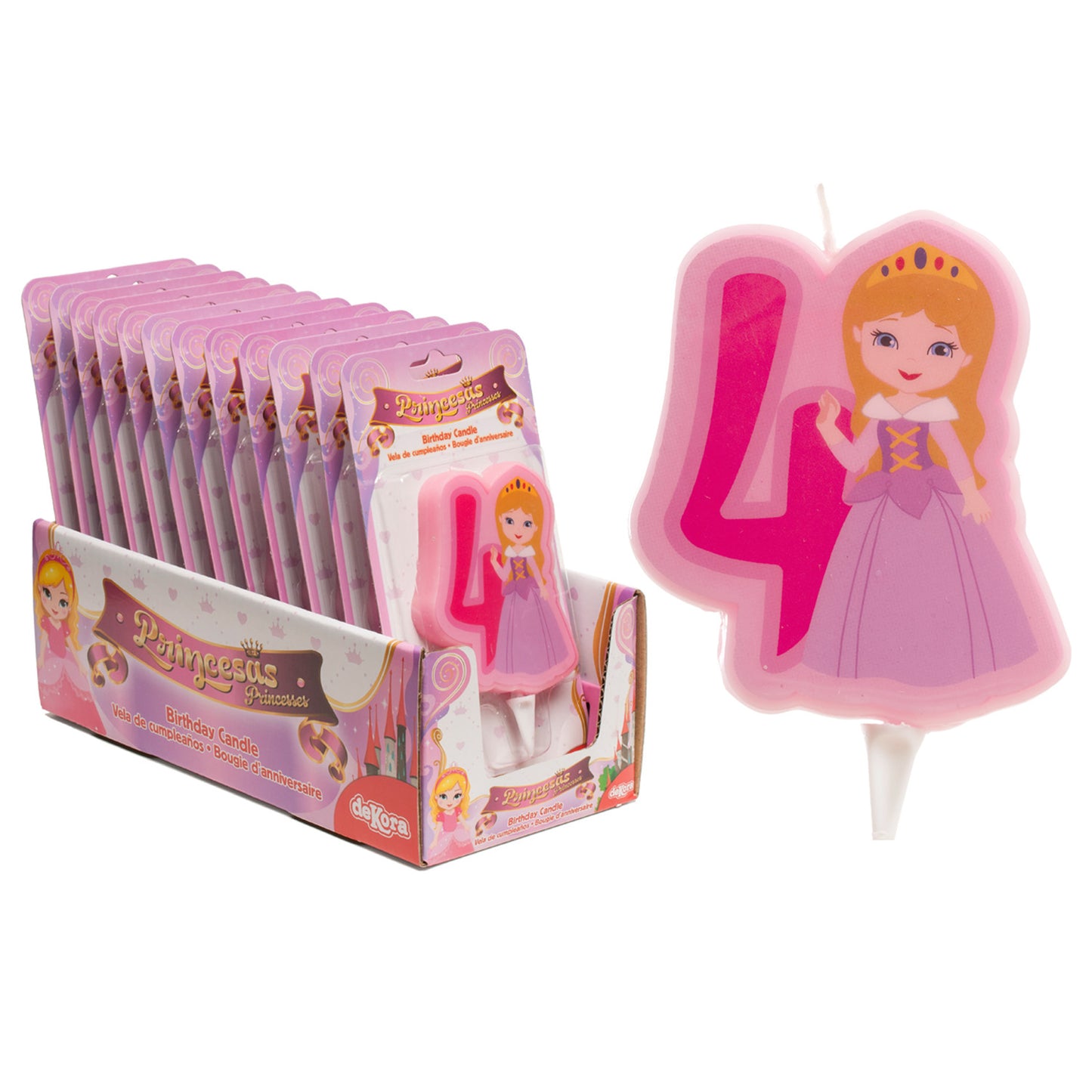 EXPOSITOR 12 VELAS 2D PRINCESA Nº 4-7 CM