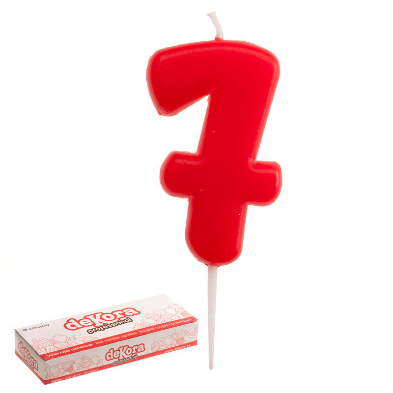 16 BOUGIES ANNIVERSAIRE NUMERO 7 GLOBER 5,5 CM