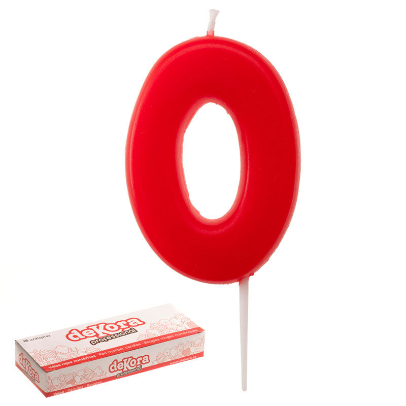 16 BIRTHDAY CANDLES NUMBER 0 GLOBER 5,5 CM