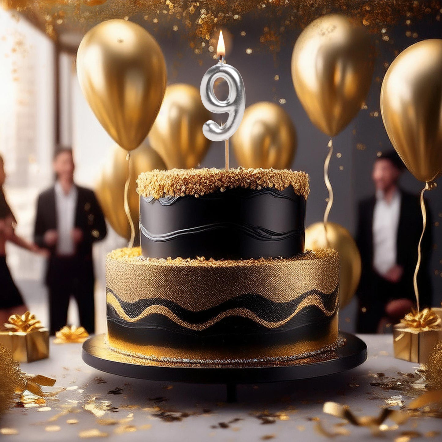 BOUGIE D'ANNIVERSAIRE COMIC EN ARGENT | Nº9