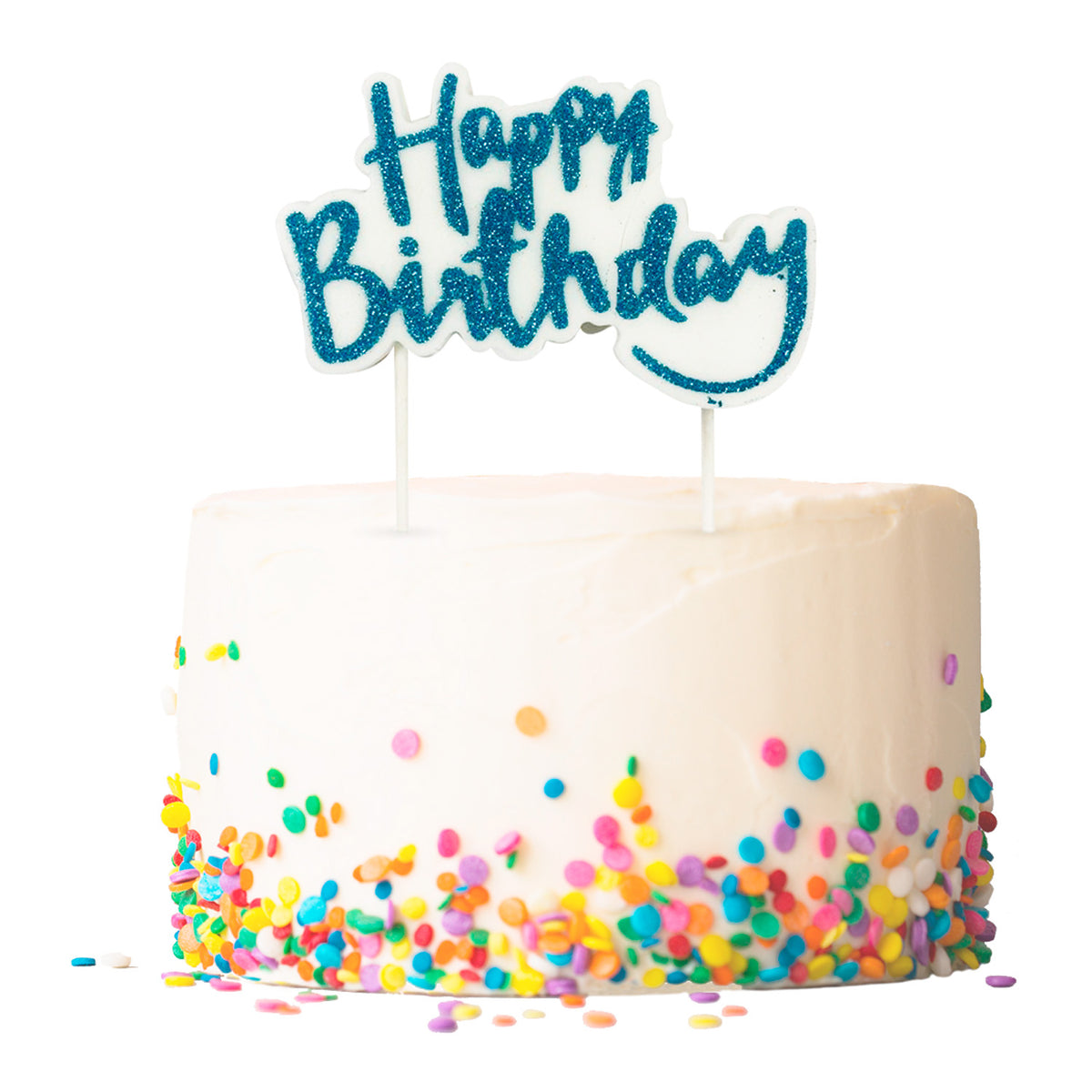 VELA DE ANIVERSÁRIO HAPPY BIRTHDAY AZUL 10X6,5CM
