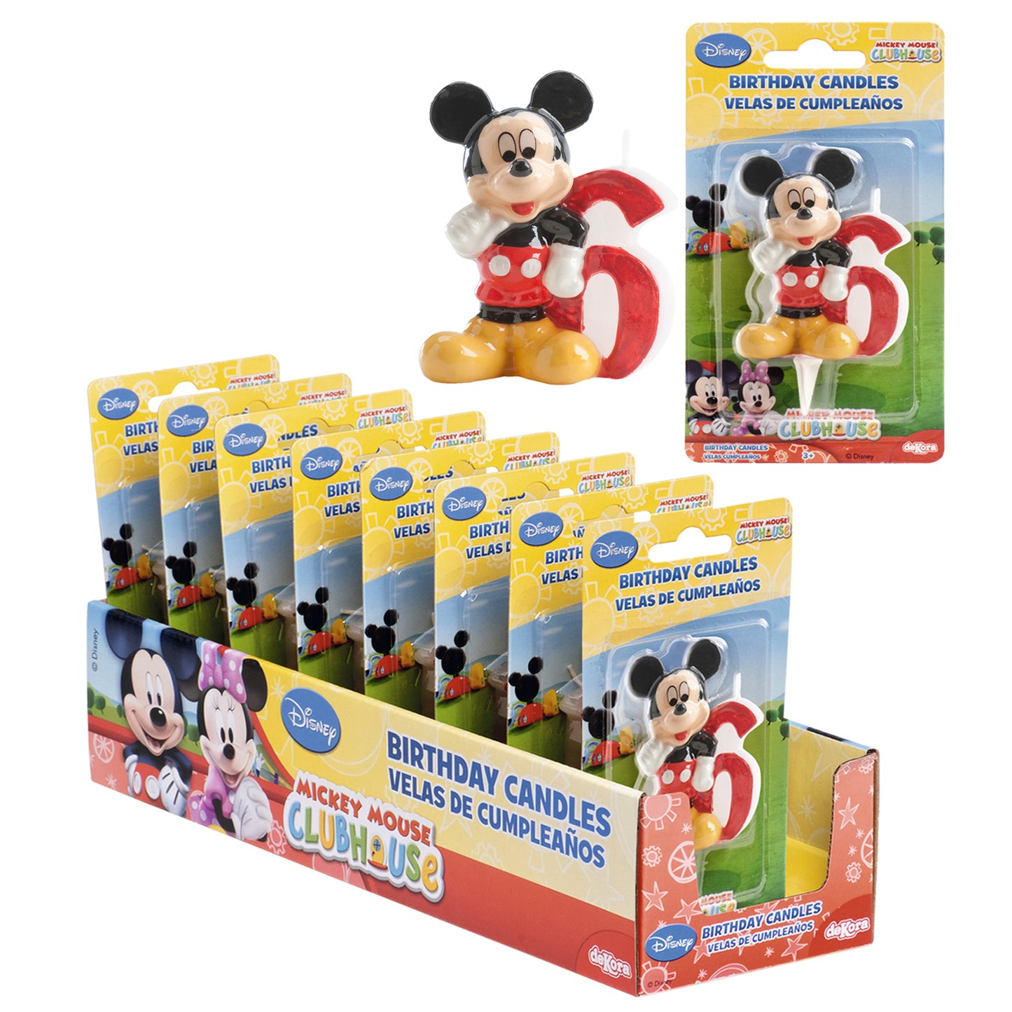 MICKEY MOUSE 3D BIRTHDAY CANDLE | Nº 6 | 6,5CM
