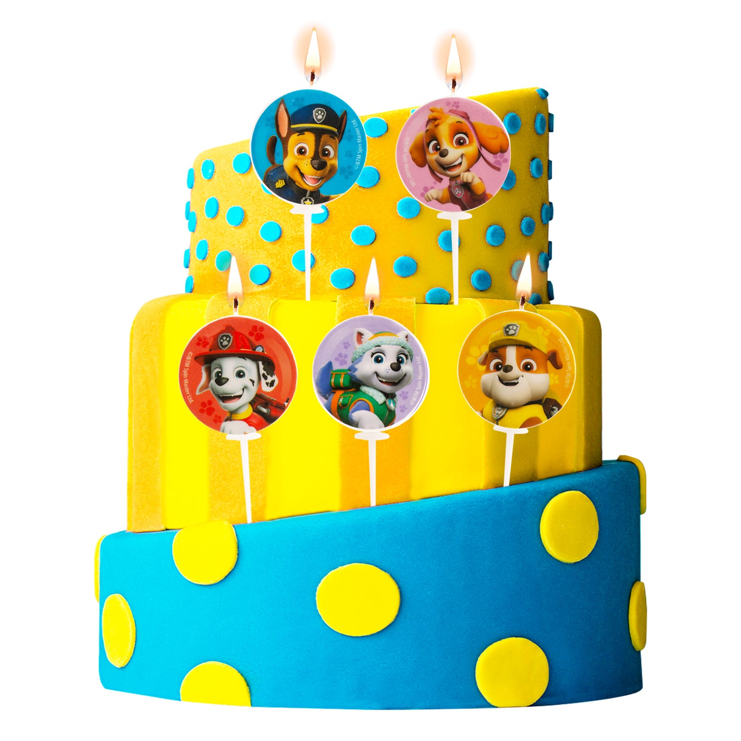 CANDELE DI COMPLEANNO PAW PATROL Ø 3CM