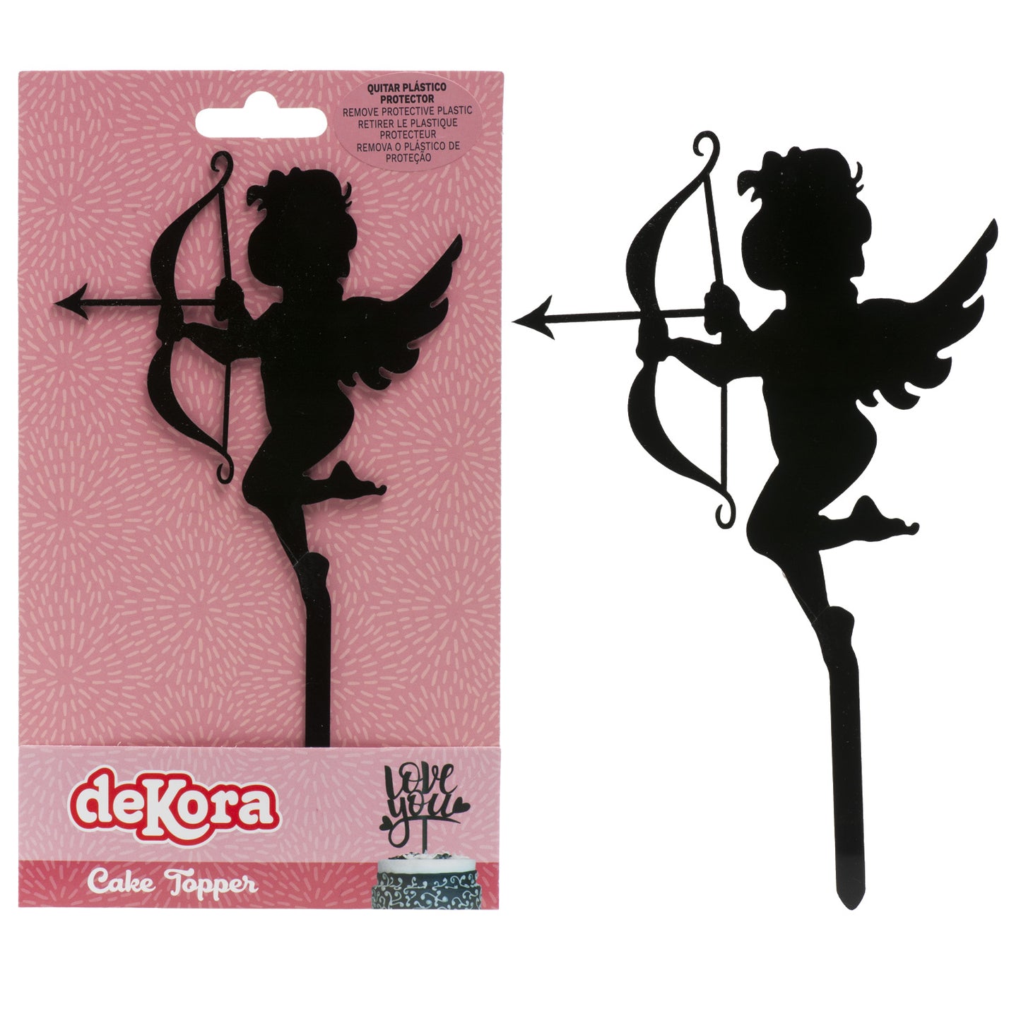 CUPID CAKE TOPPER 16X10CM
