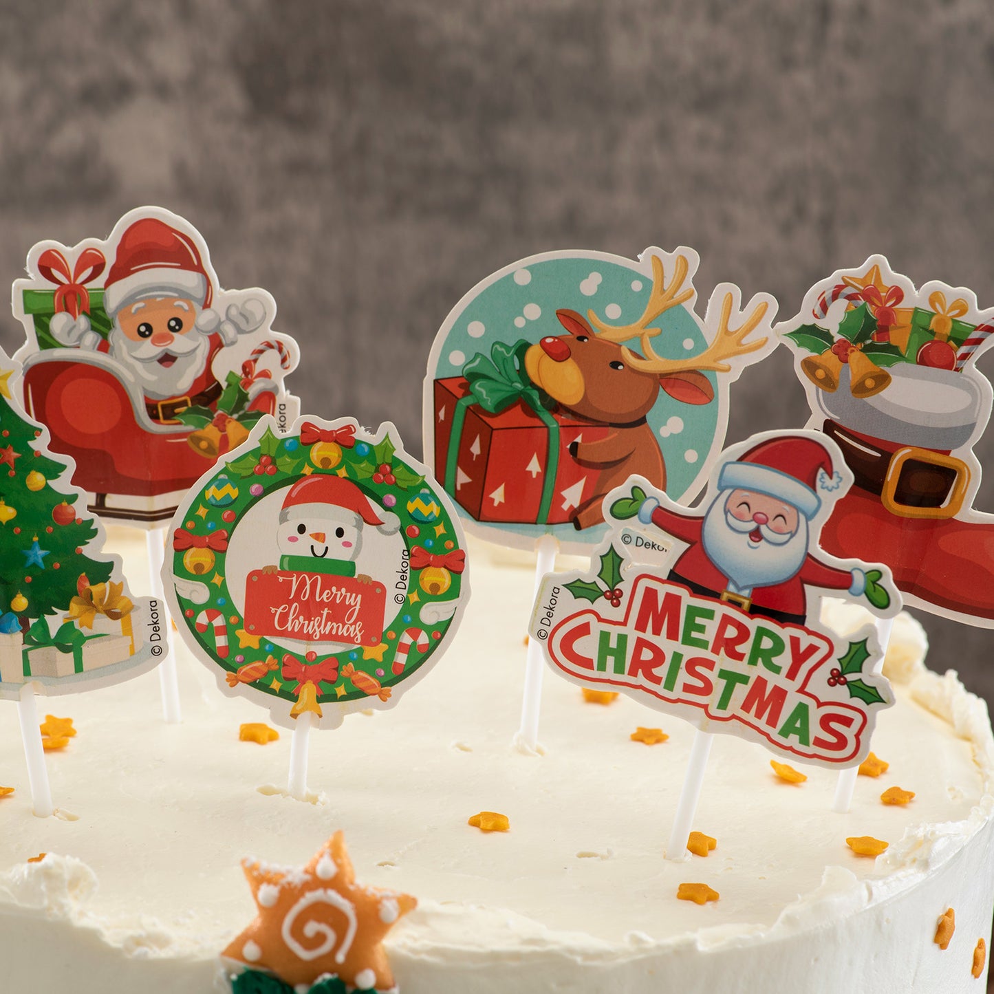 CAKE TOPPERS NATAL 8 MODELOS 9X6CM