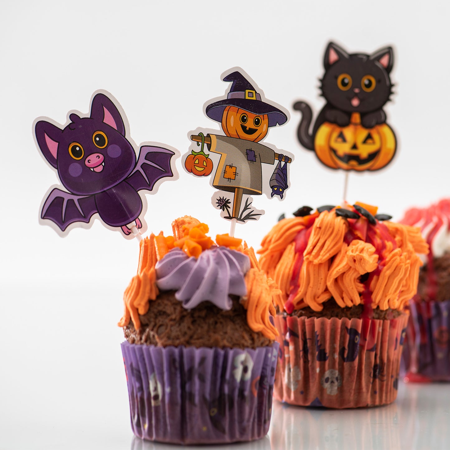 CAKE TOPPER PAPEL SURTIDO HALLOWEEN 16 UNIDADES