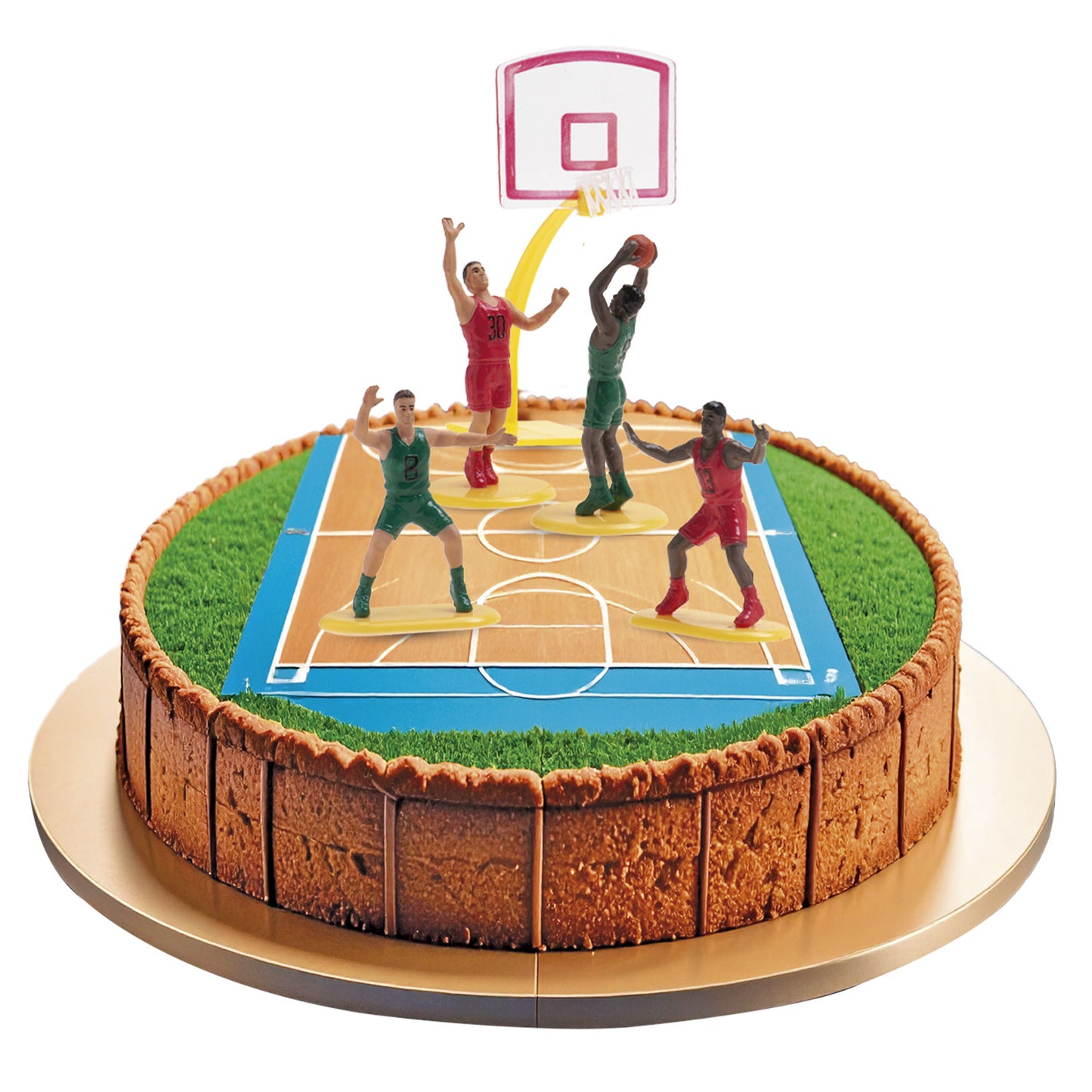 KIT DA BASKET CON CANESTRO E 4 GIOCATORI