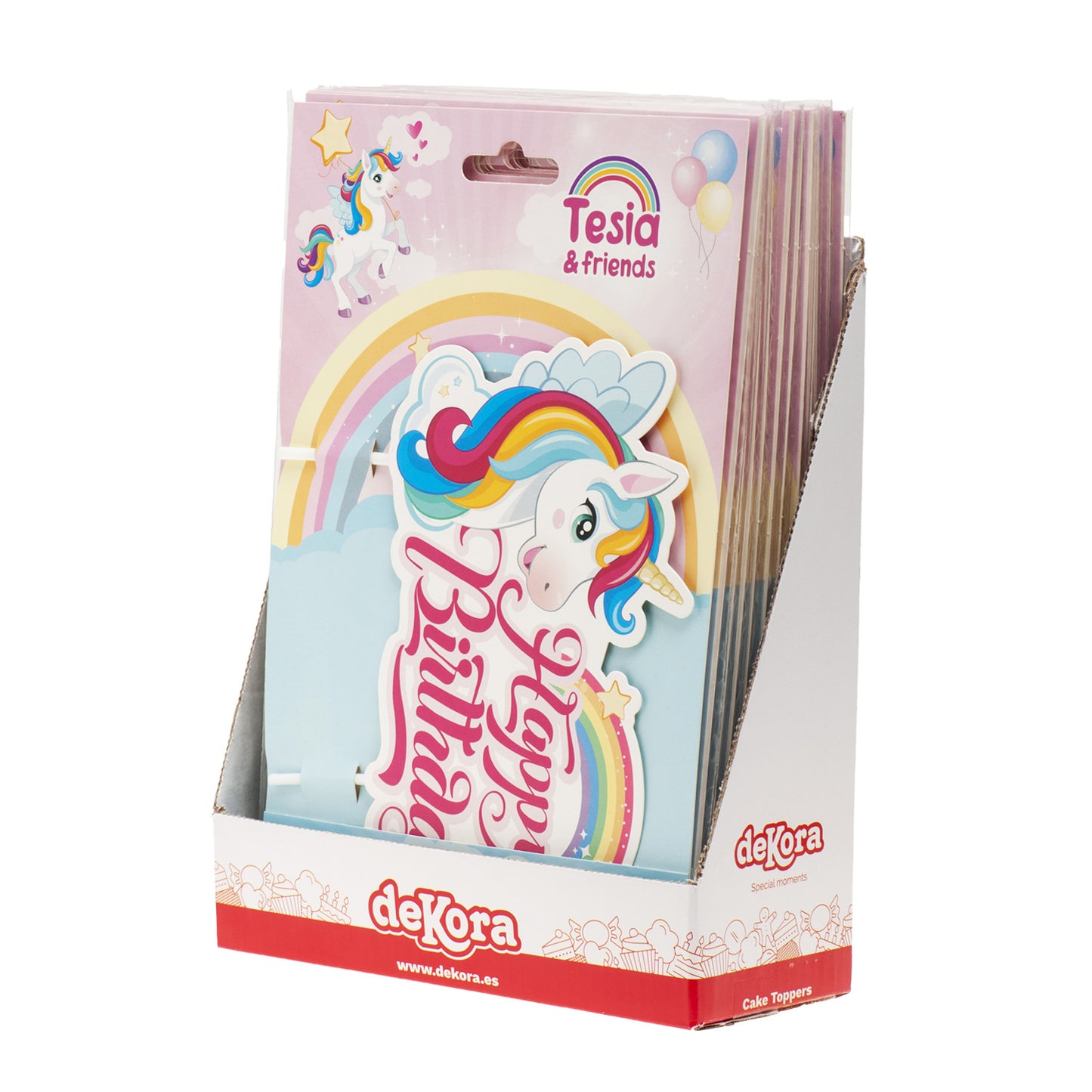 CAKE TOPPER PAPEL UNICORNIO 17.5X15CM