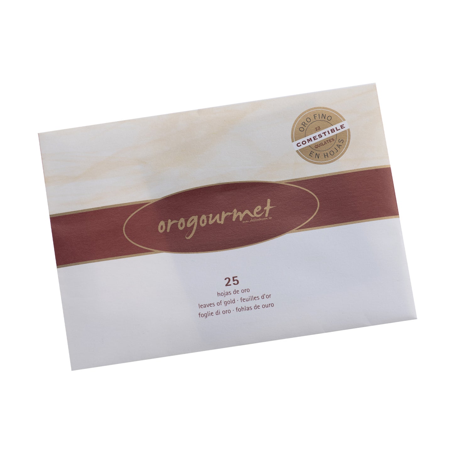 25 FEUILLES D'OR COMESTIBLE 8X8 CM