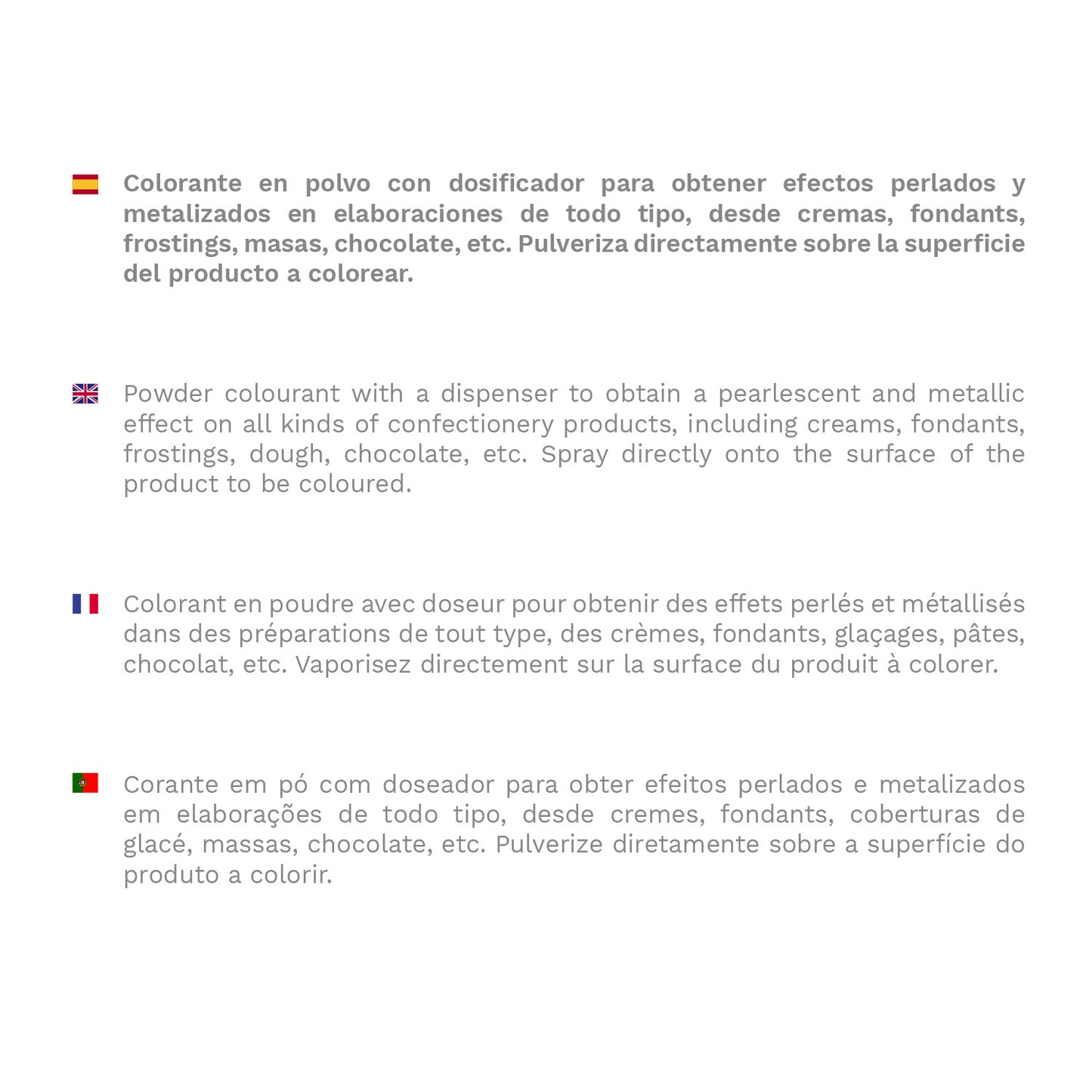 PÓ DE OURO SPRAY EFEITO PÉROLA 10G SEM E171