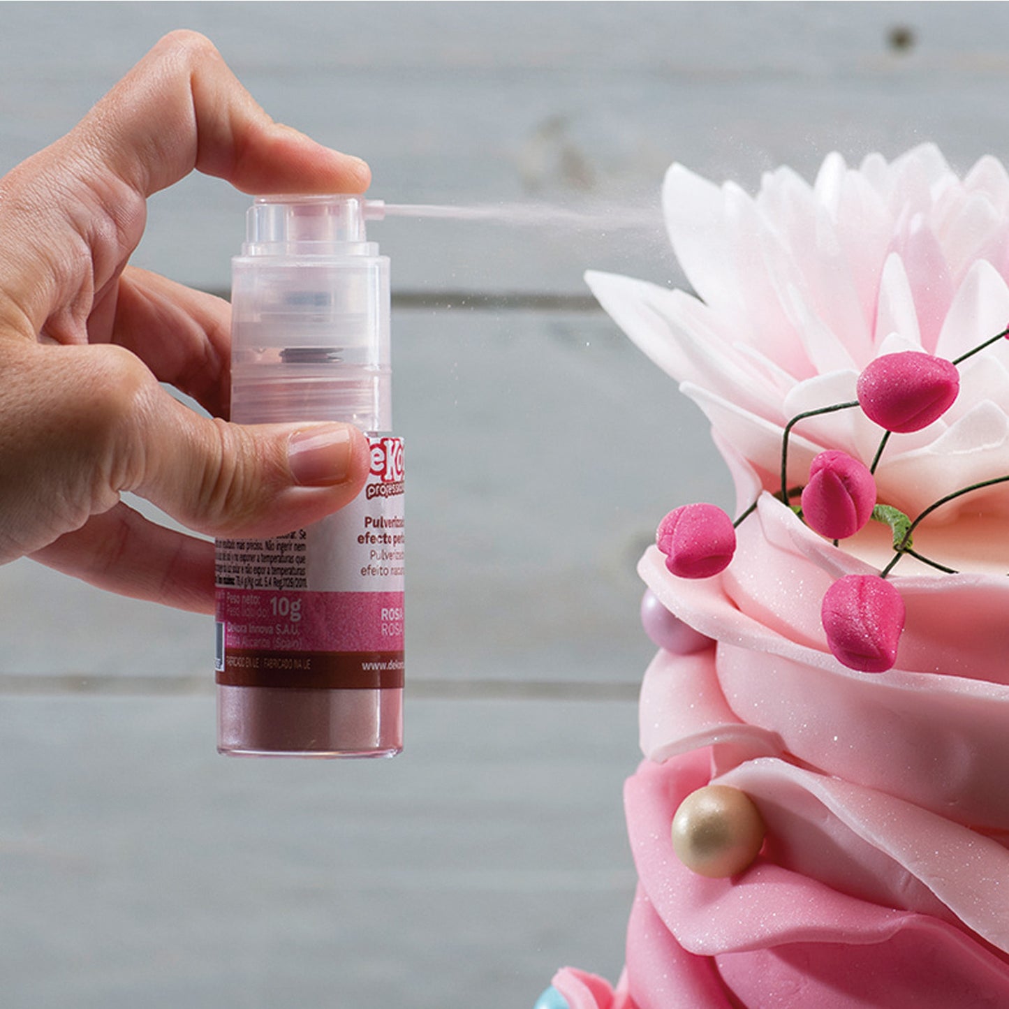 SPRAY IN POLVERE EFFETTO PERLA ROSA 10GR SENZA E171
