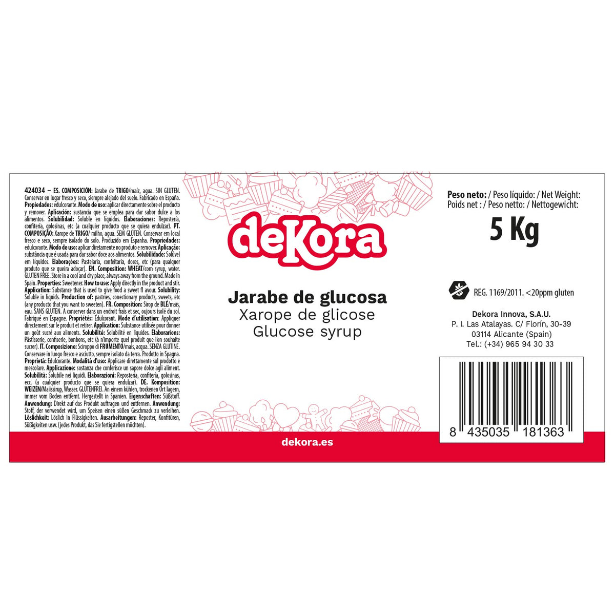 XAROPE DE GLICOSE 44º 5KG