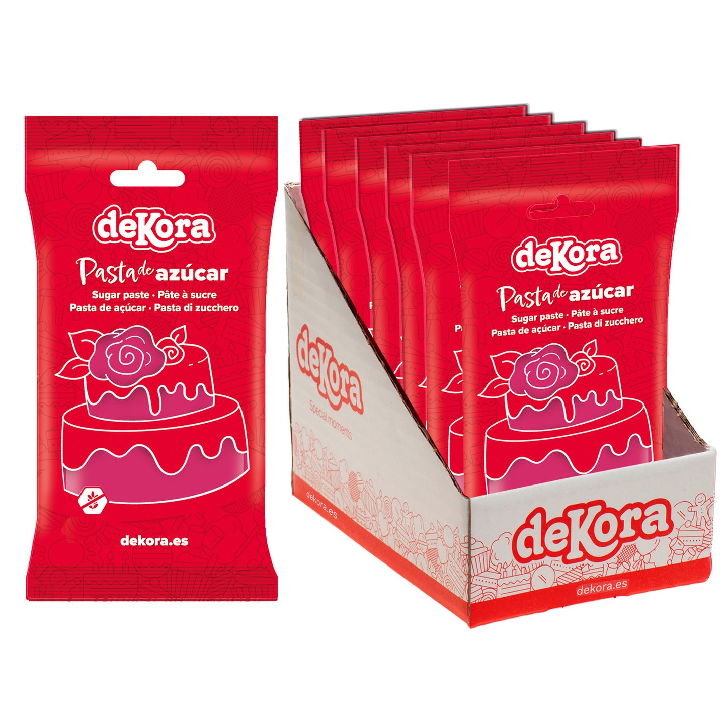 FONDANT ROSA CHICLETE 250 GR